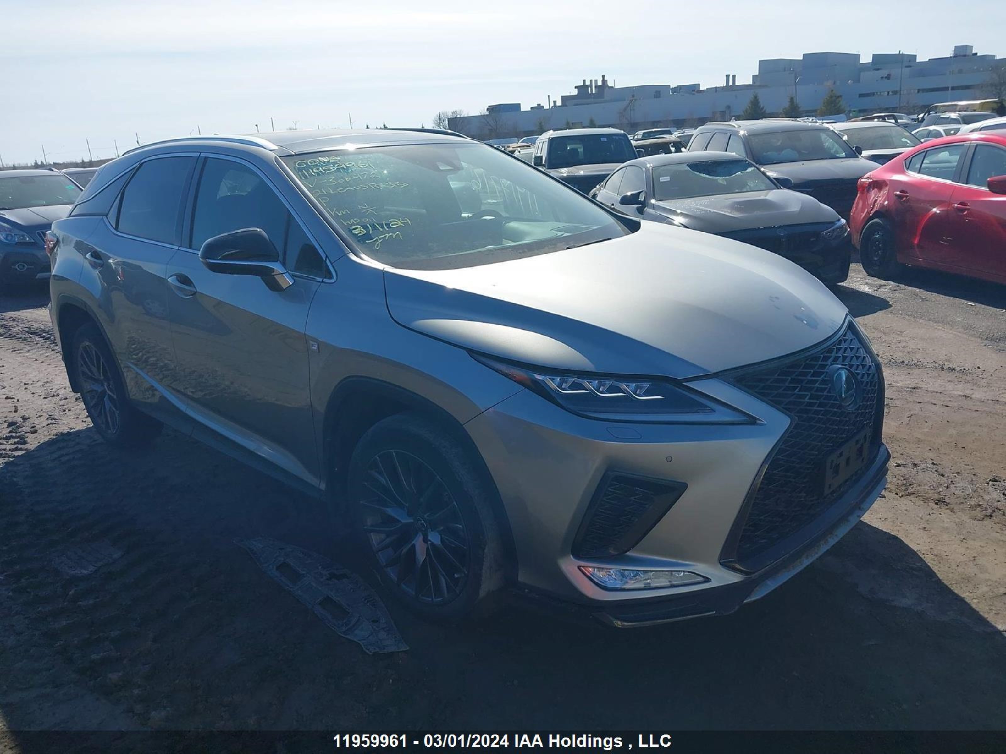 lexus rx 2021 2t2yzmda8mc306972