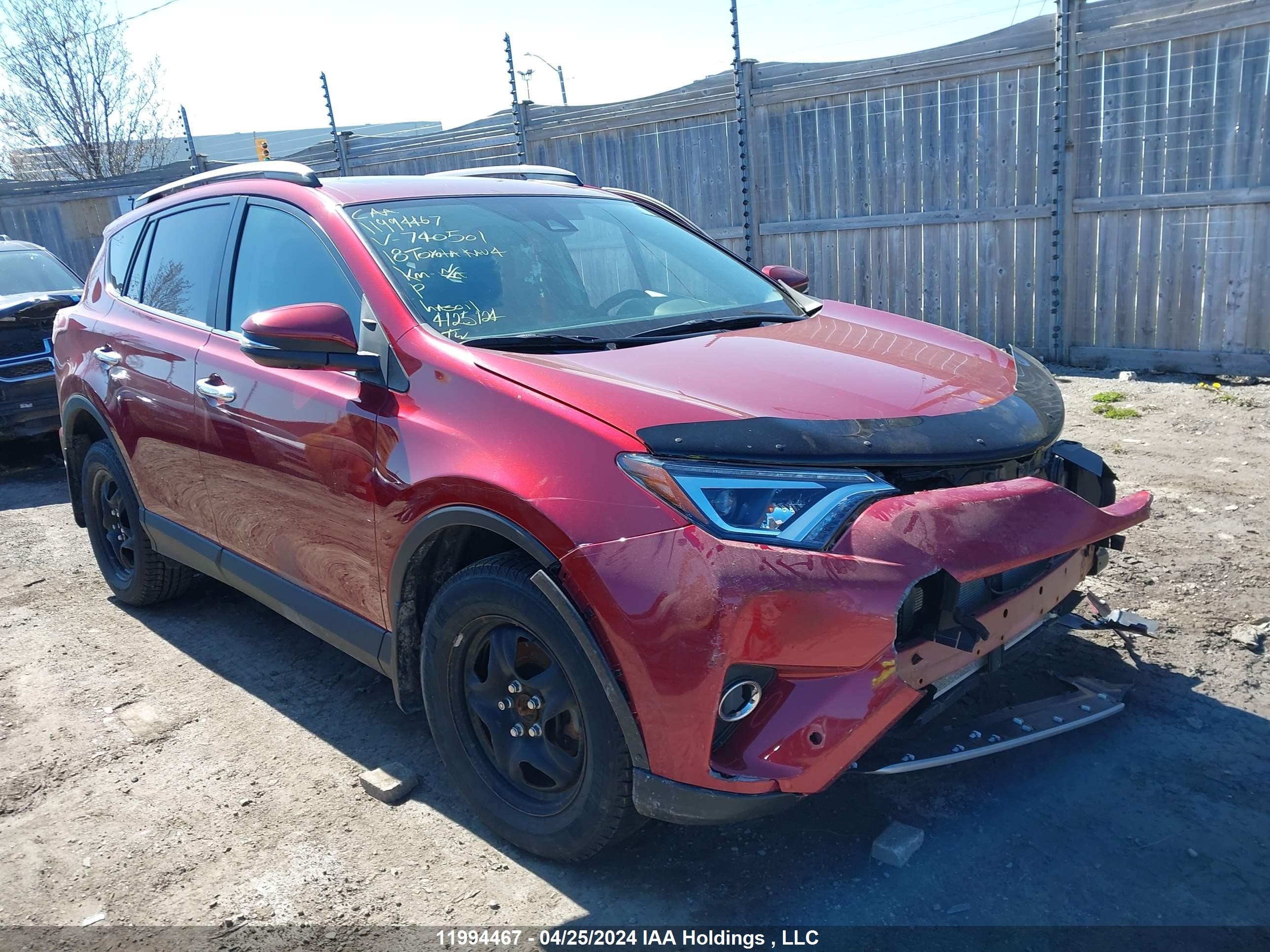 toyota rav 4 2018 2t3dfrev6jw740500