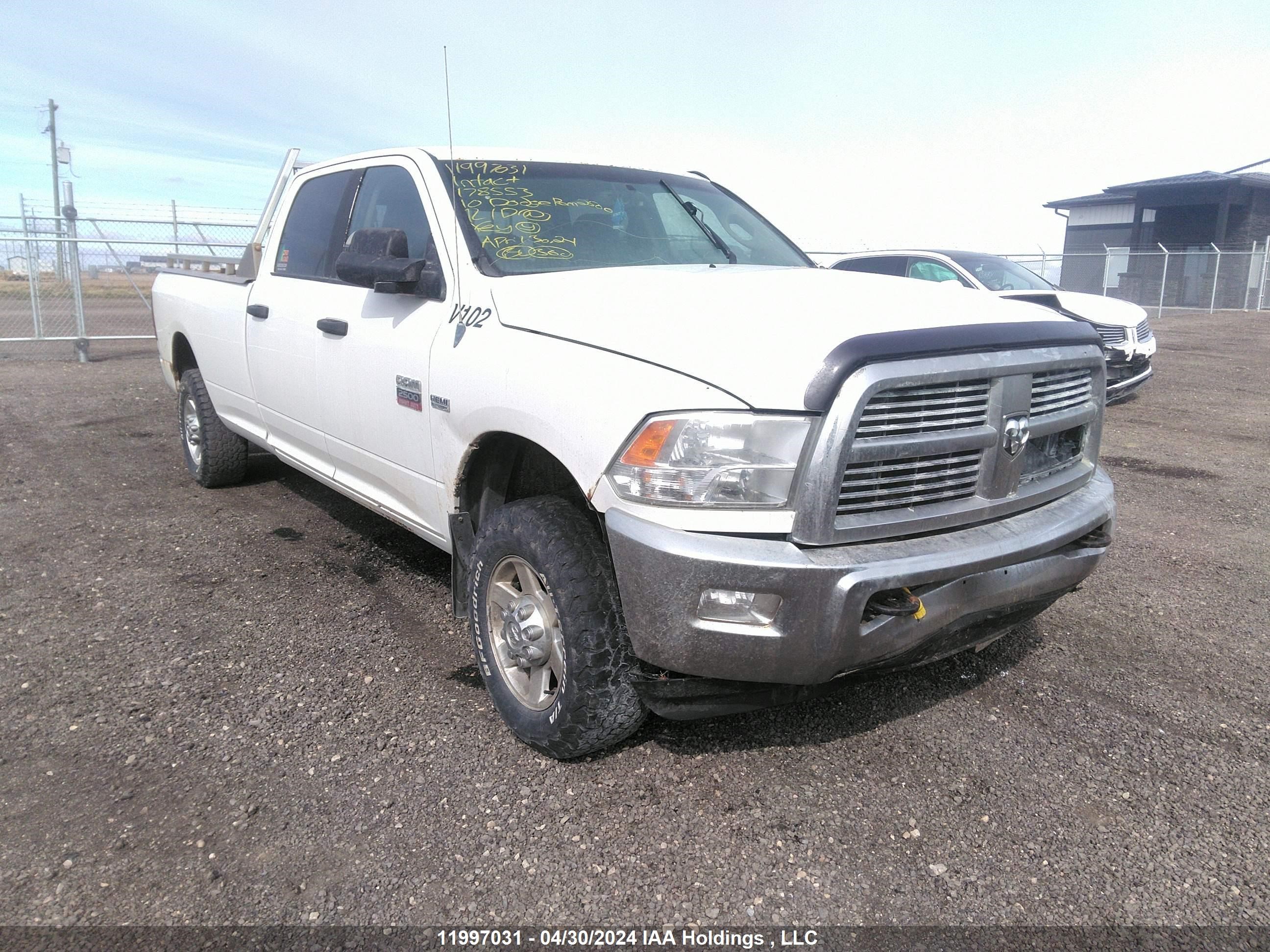 dodge ram 2010 3d7tt2ct6ag178553