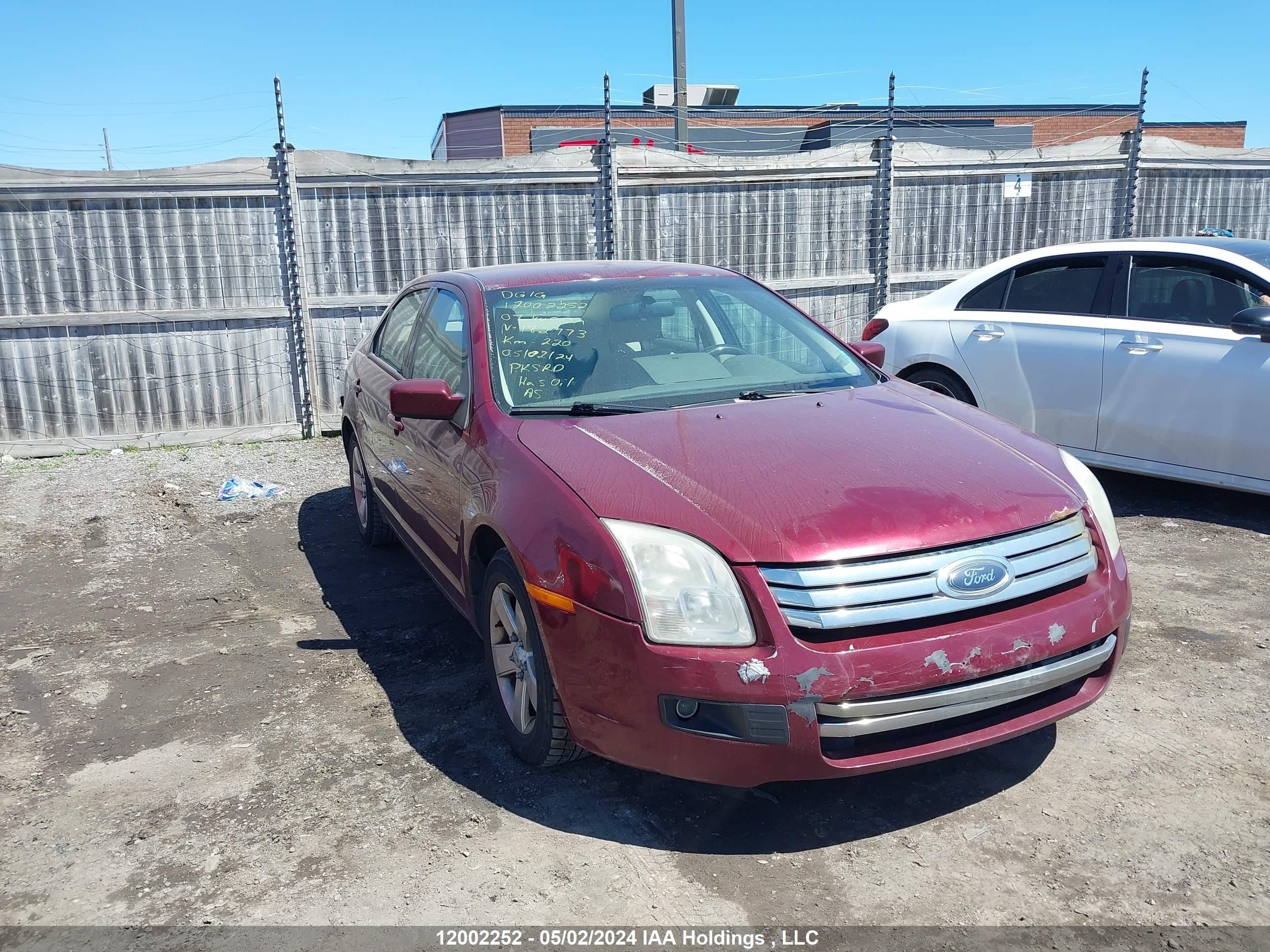 ford fusion 2007 3fahp07117r182773