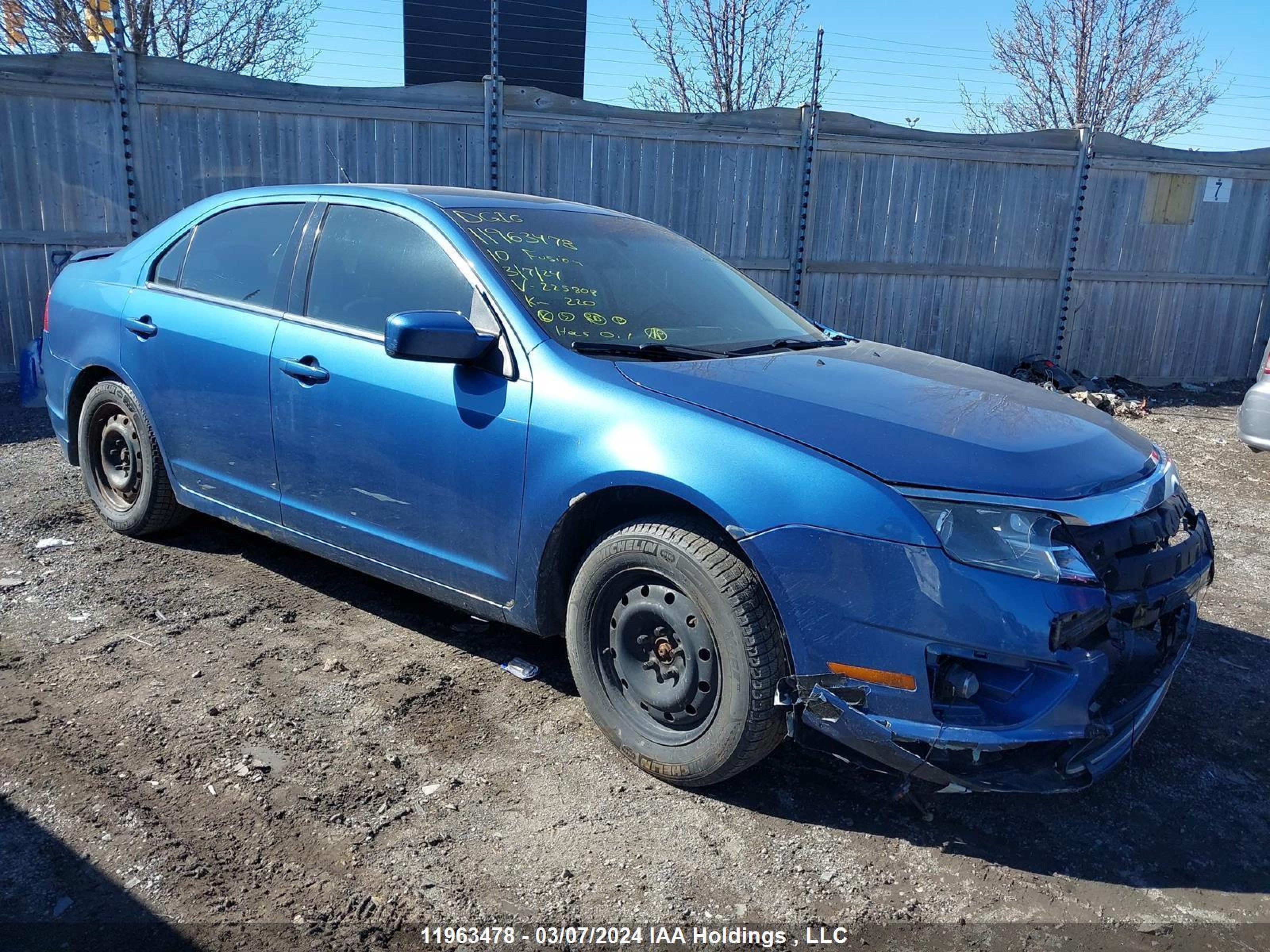 ford fusion 2010 3fahp0ja2ar225808