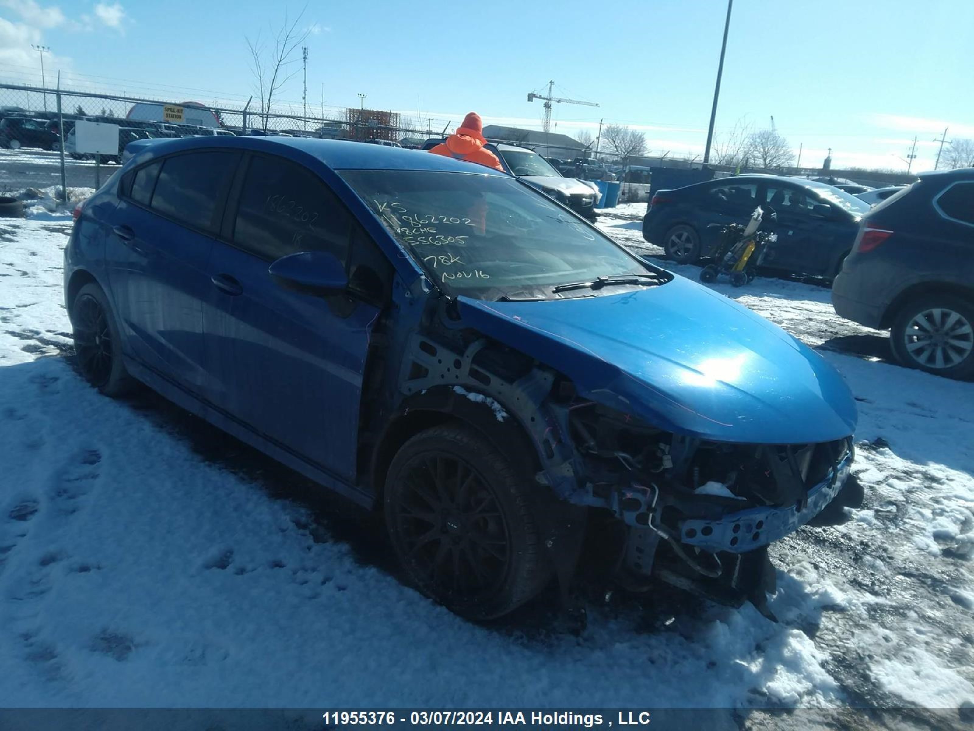 chevrolet cruze 2018 3g1be6sm5js556305