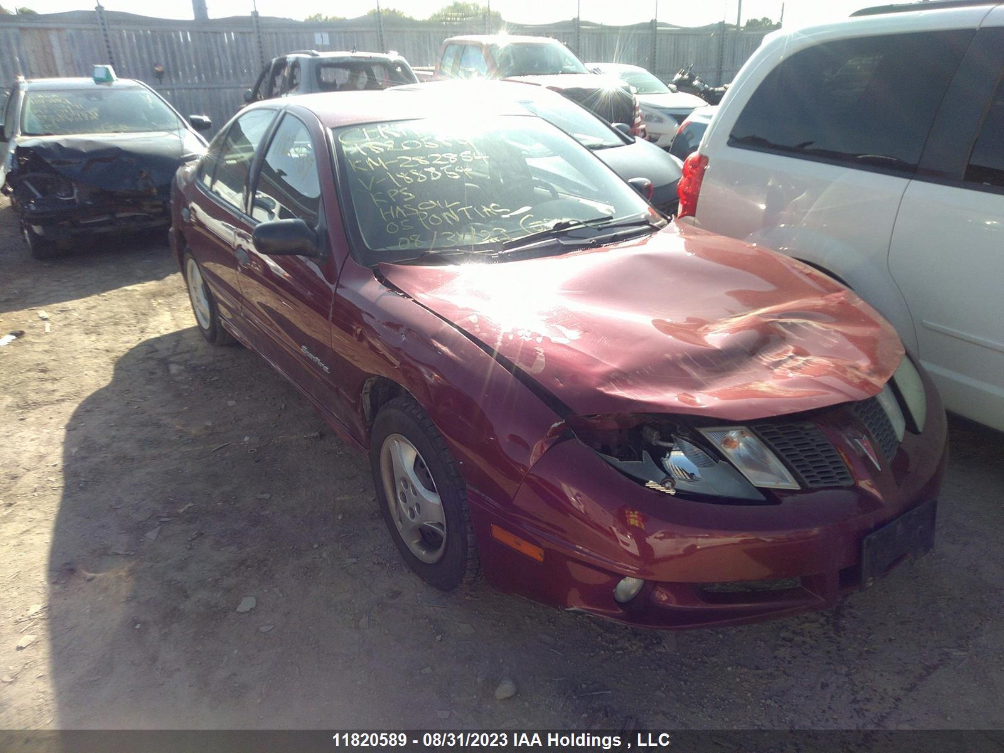 pontiac sunfire 2005 3g2jb52f35s188854