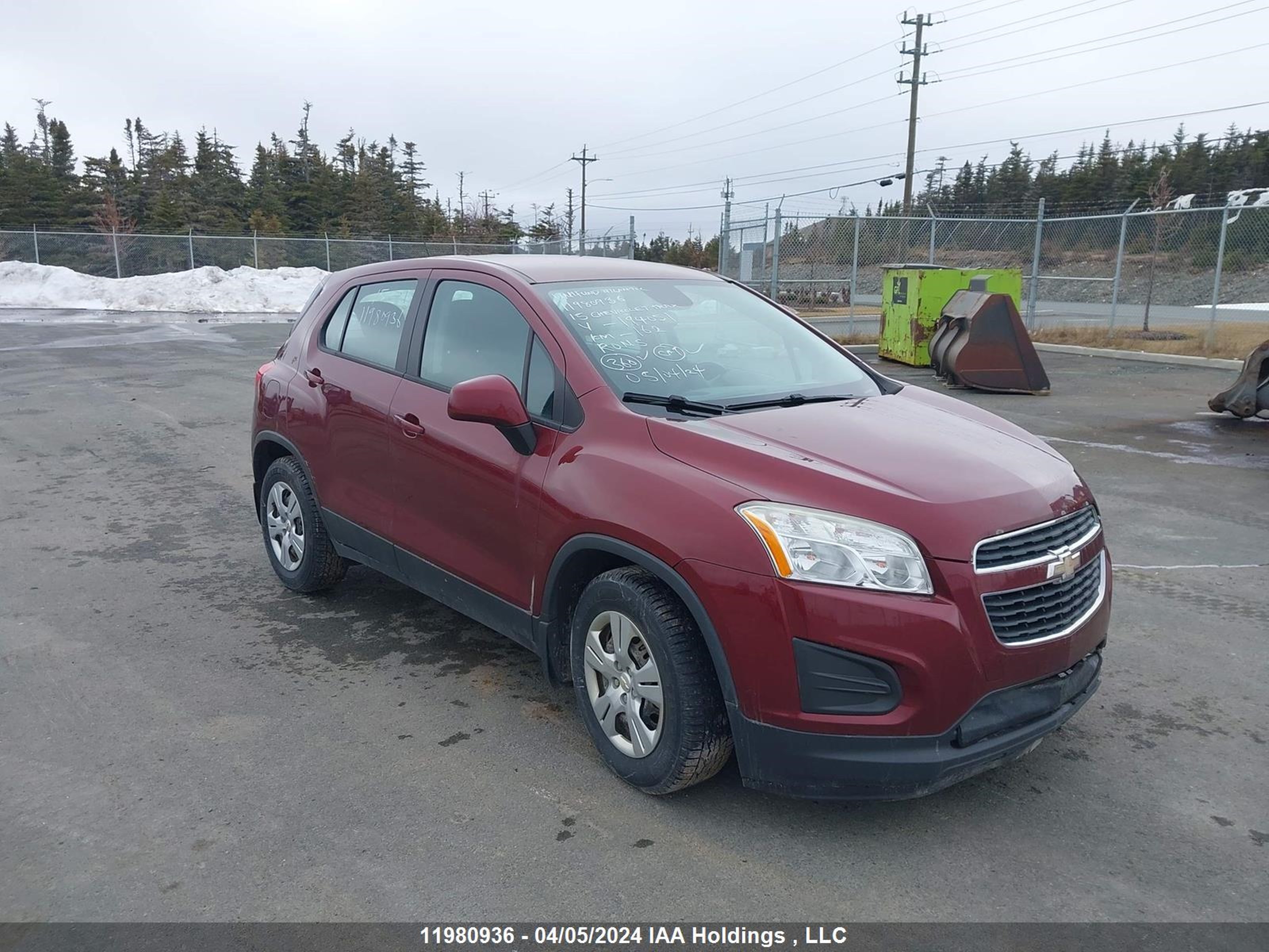 chevrolet trax 2015 3gncjksb9fl194051