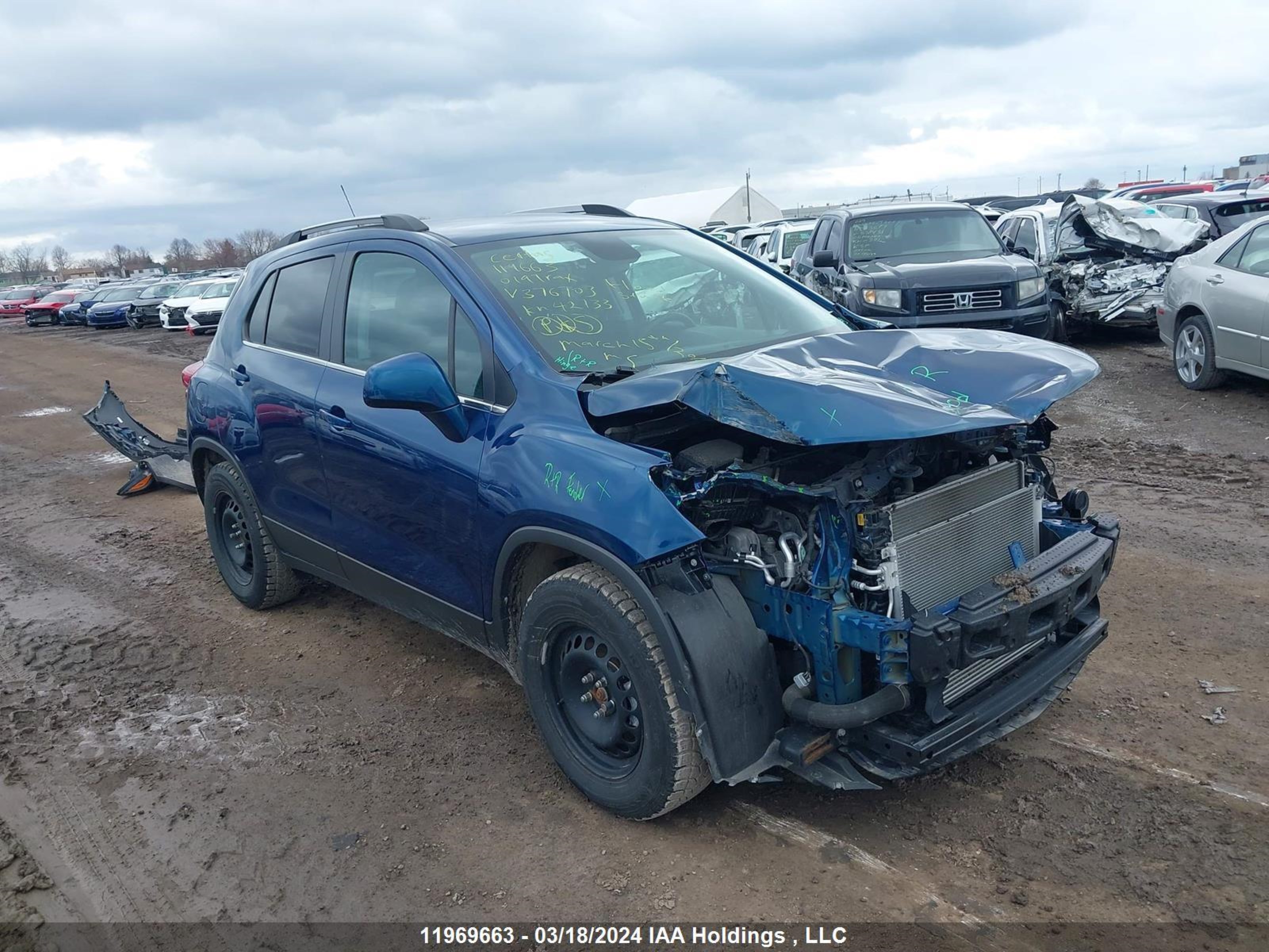 chevrolet trax 2019 3gncjlsb5kl376703