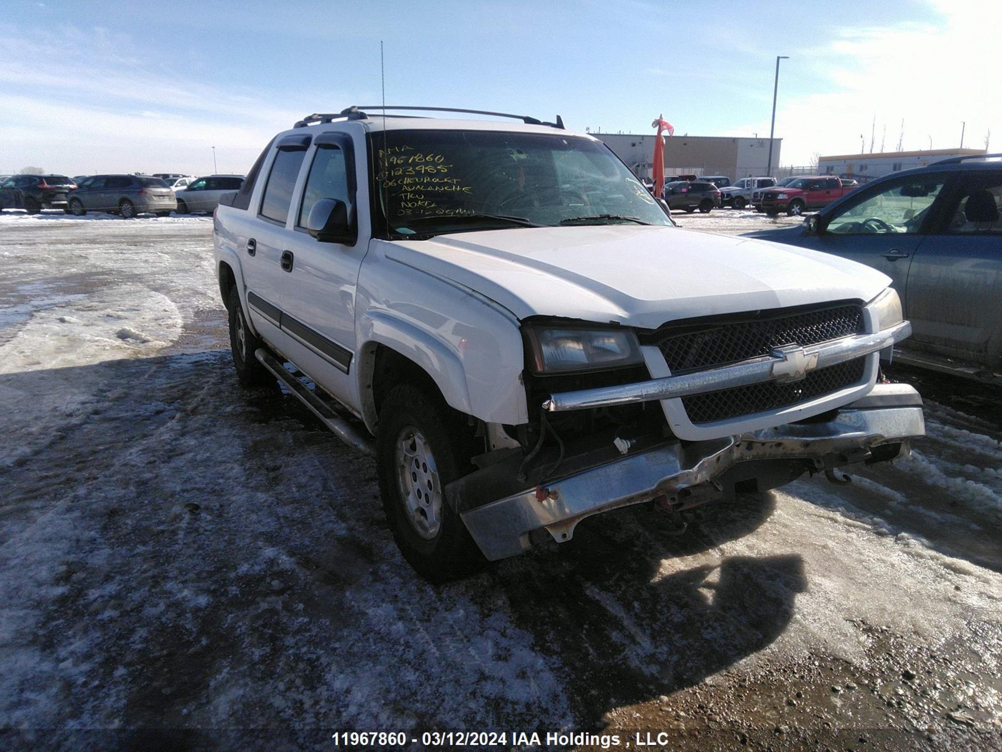 chevrolet avalanche 2006 3gnek12t26g123985