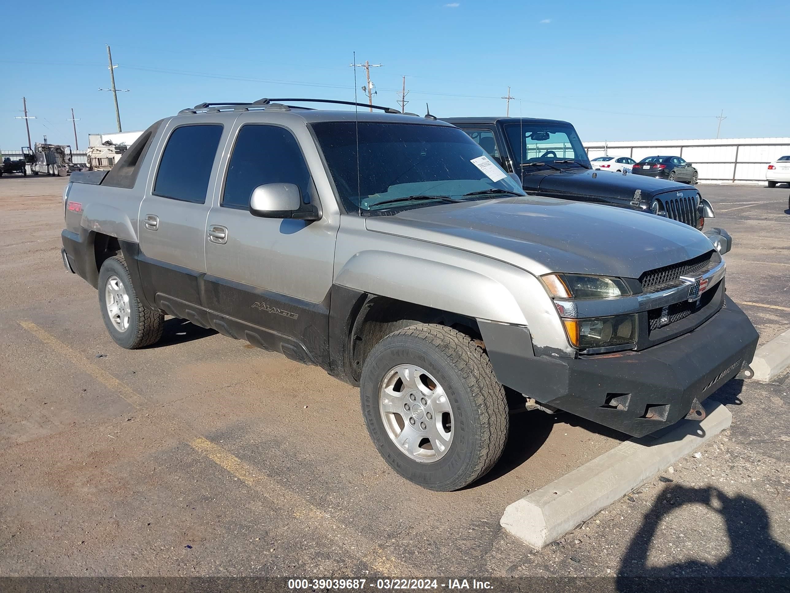 chevrolet avalanche 2002 3gnek13t12g363523