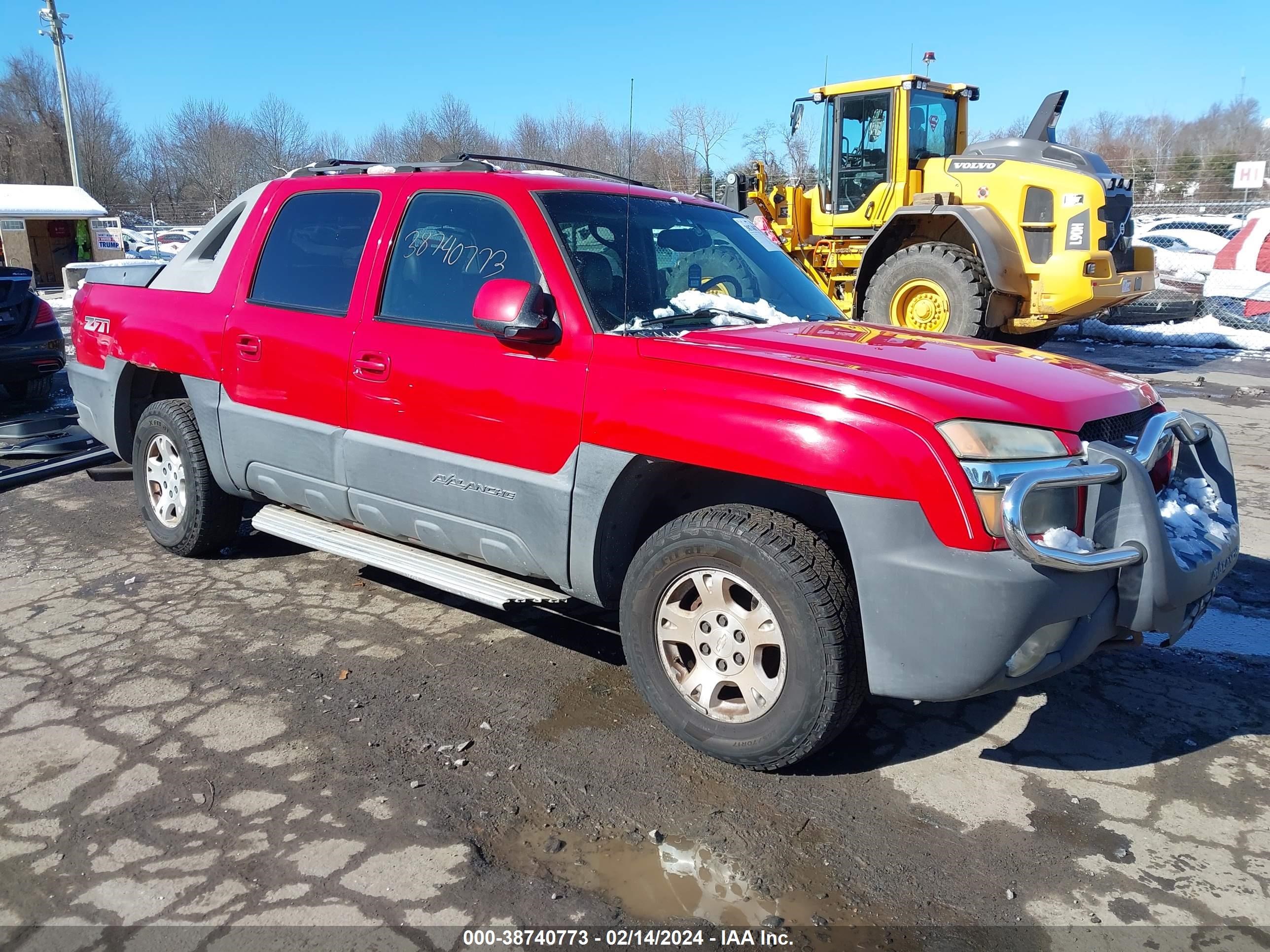 chevrolet avalanche 2003 3gnek13t33g207033