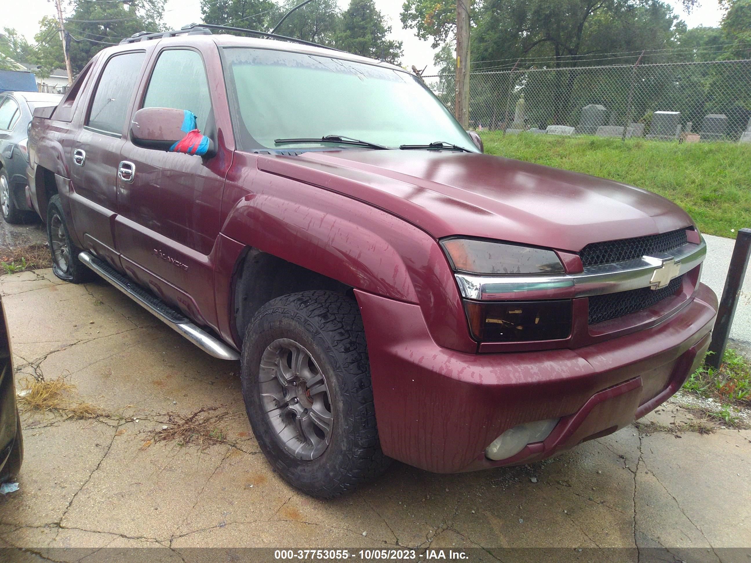 chevrolet avalanche 2002 3gnek13t42g216077