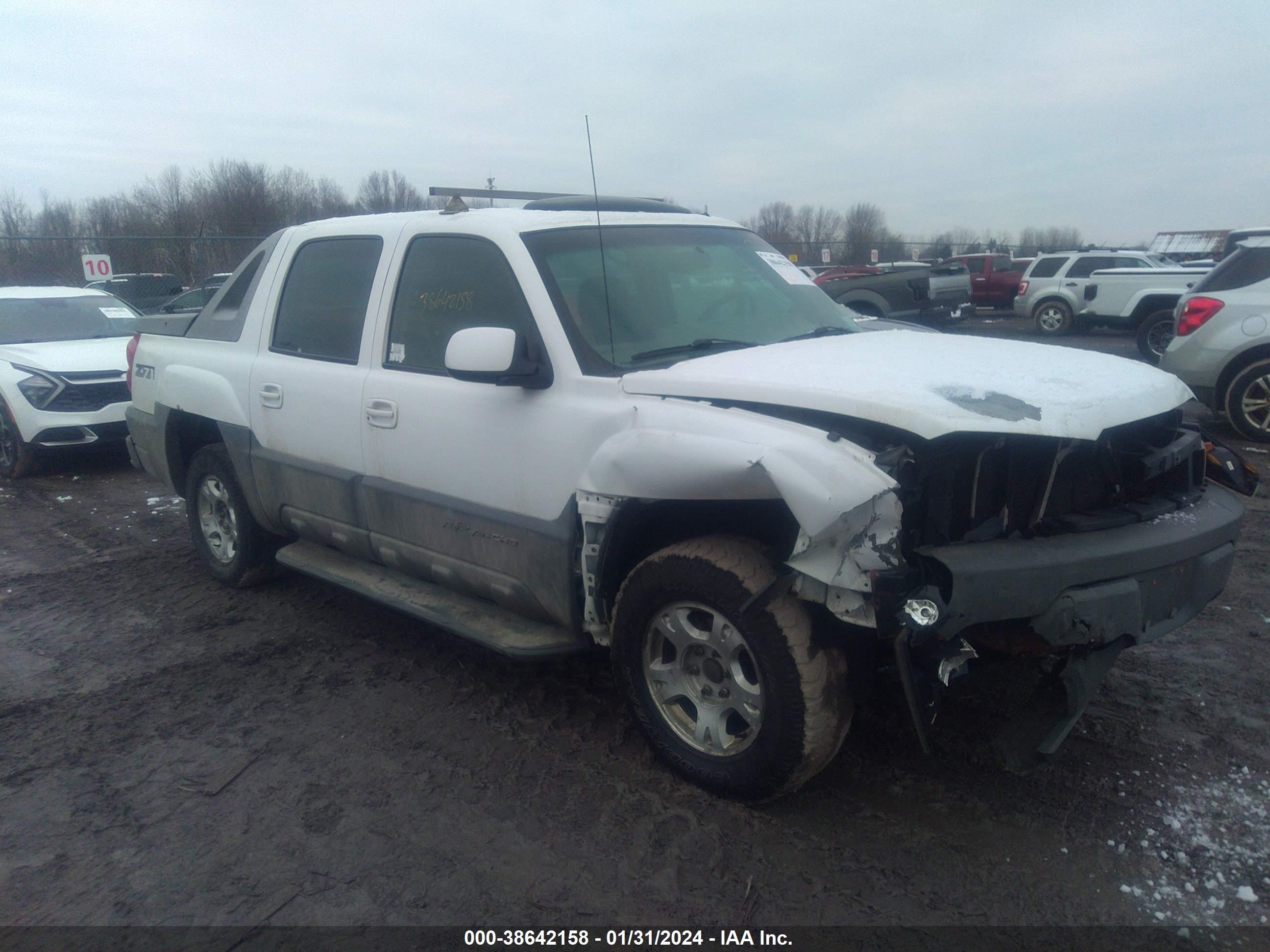 chevrolet avalanche 2002 3gnek13t52g110026