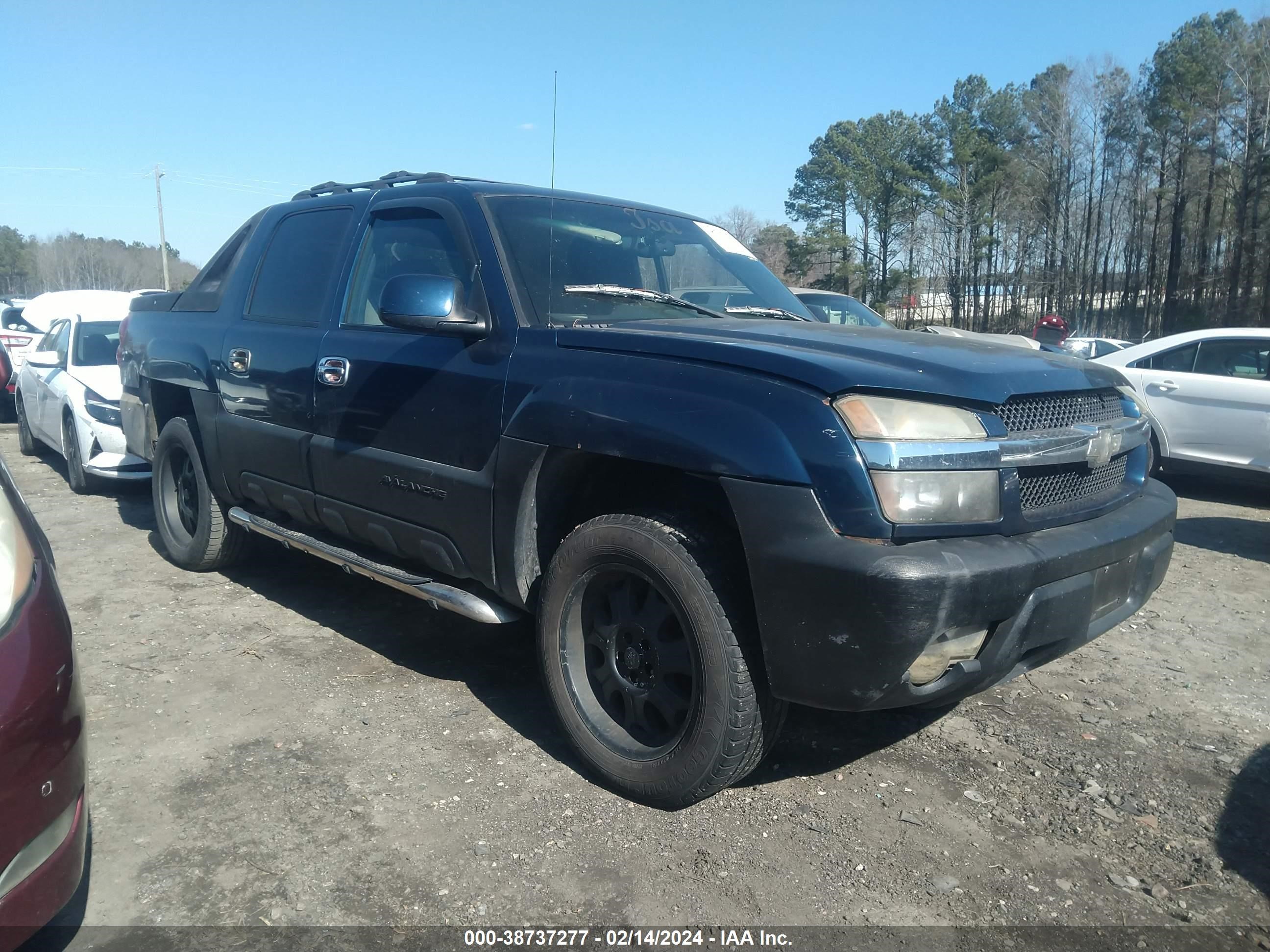 chevrolet avalanche 2002 3gnek13t52g229310