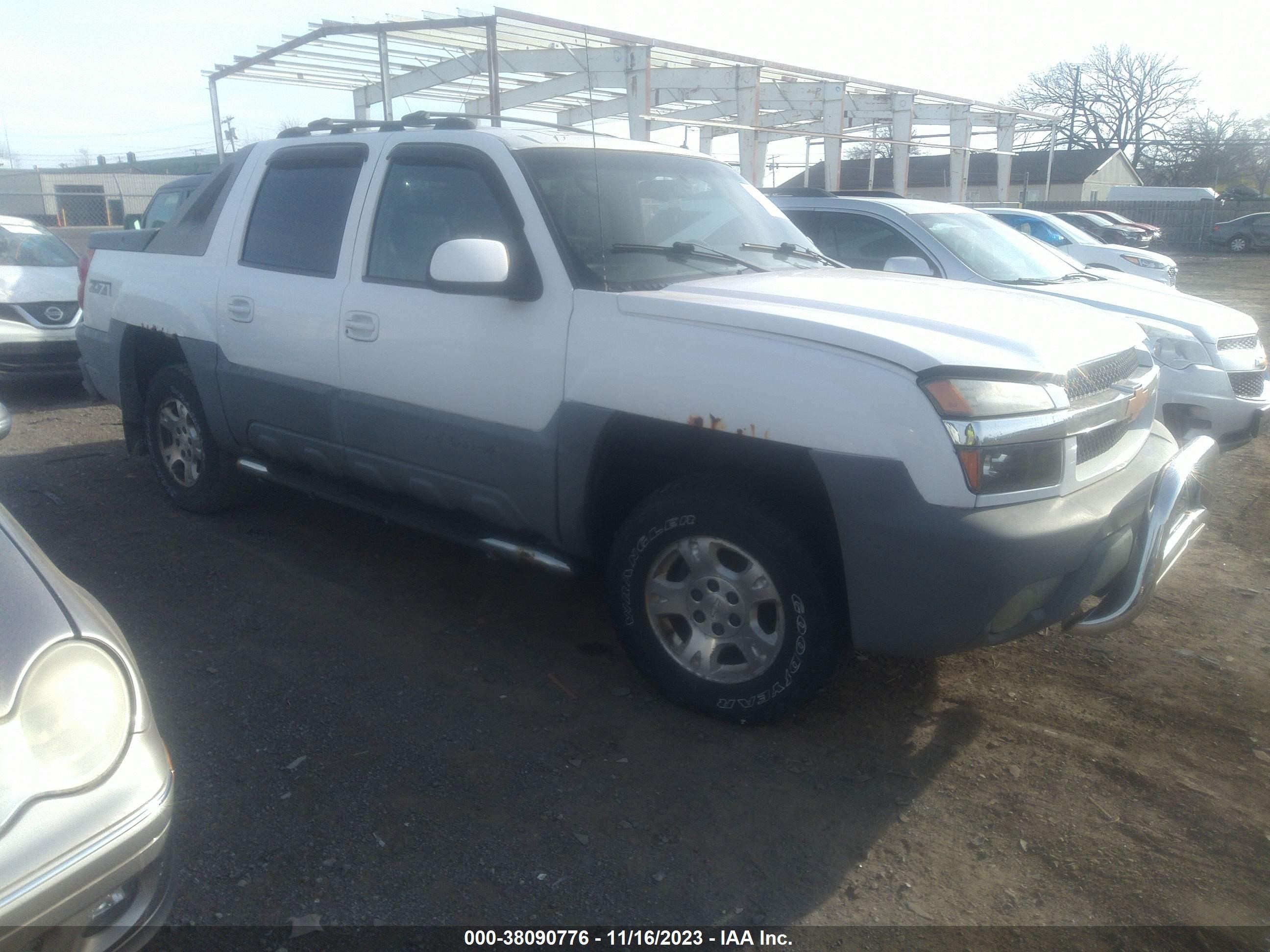 chevrolet avalanche 2002 3gnek13tx2g113696