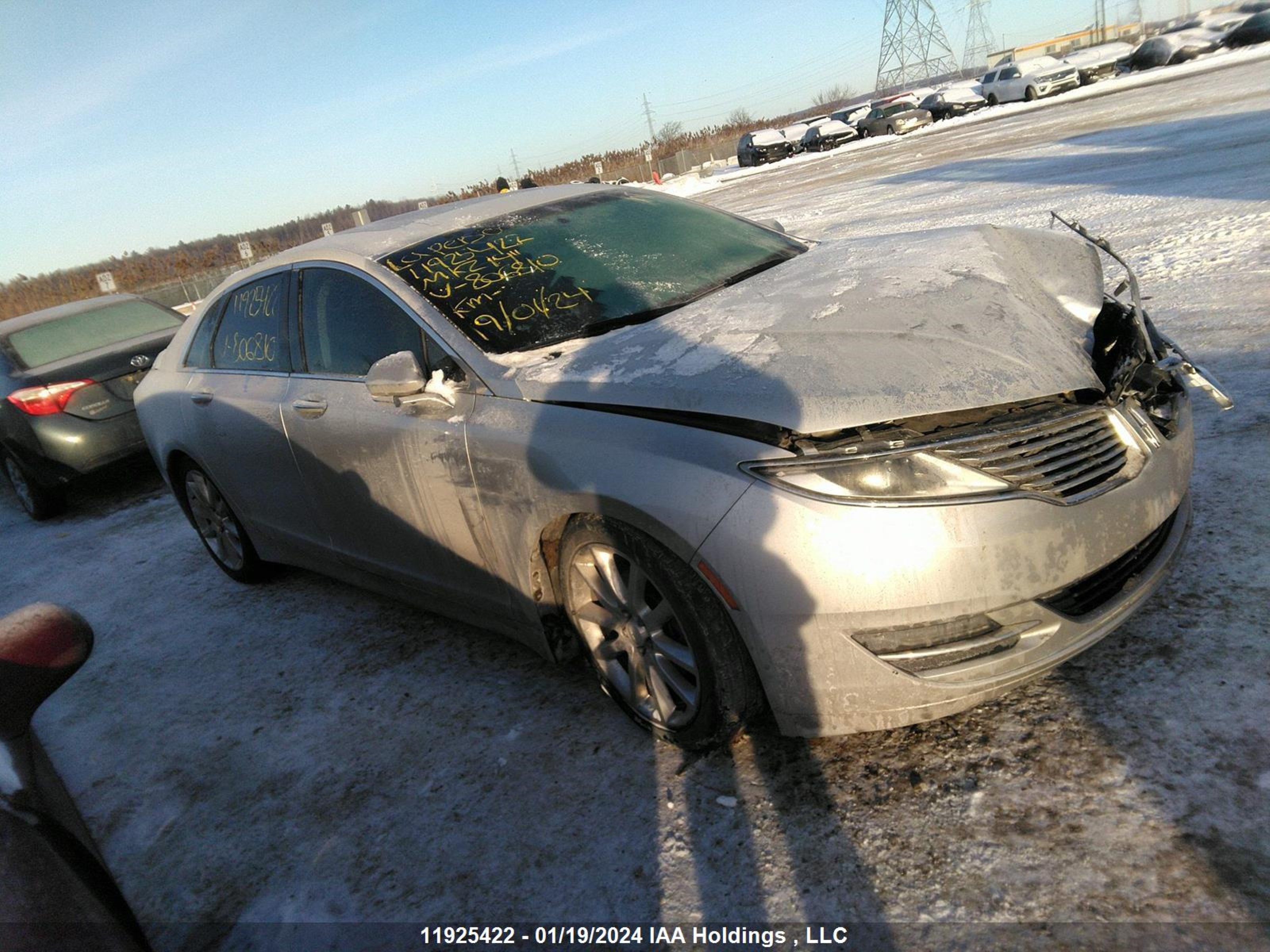 lincoln mkz 2014 3ln6l2jk9er806810