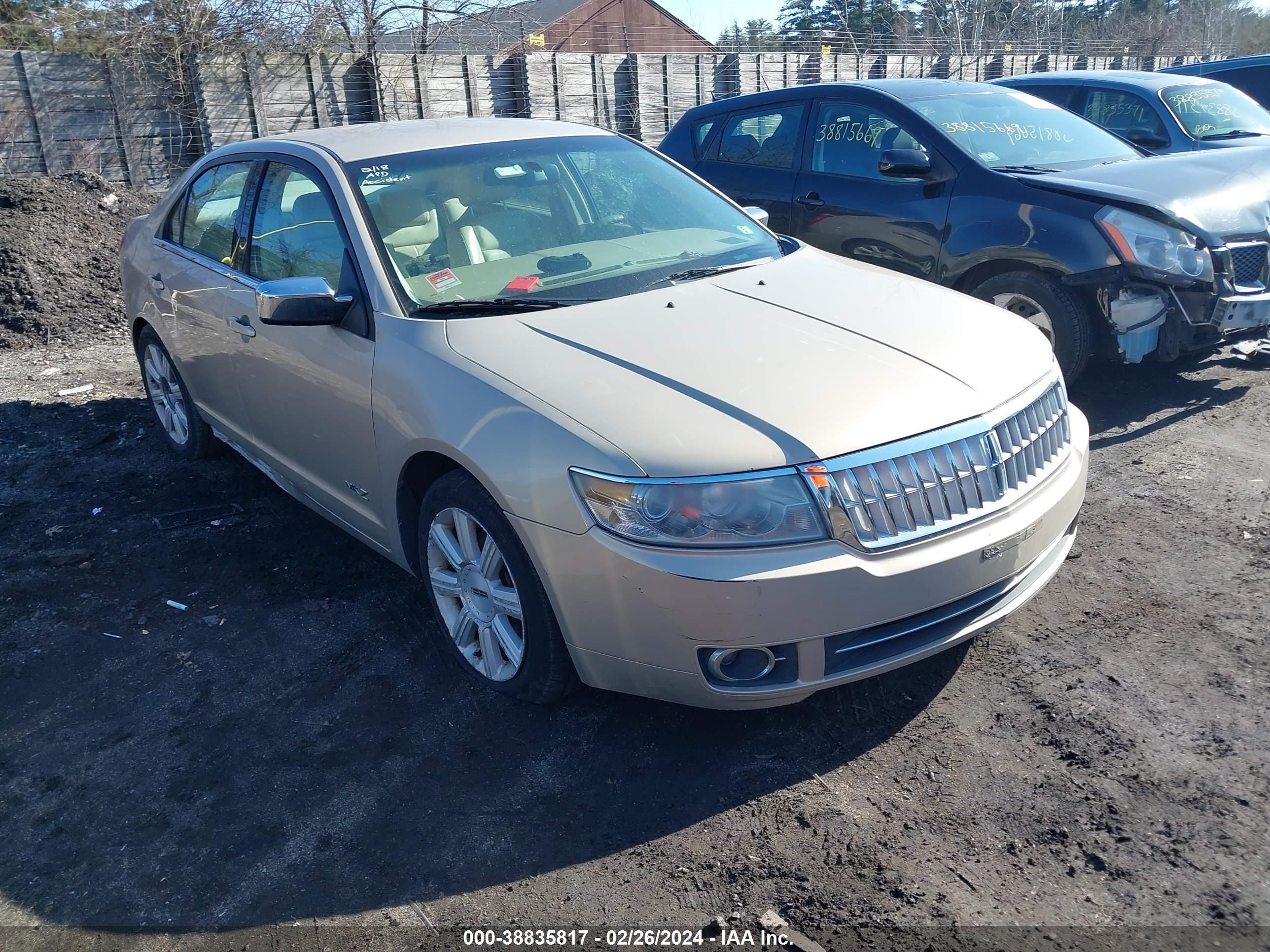 lincoln mkz 2007 3lnhm26t87r612277