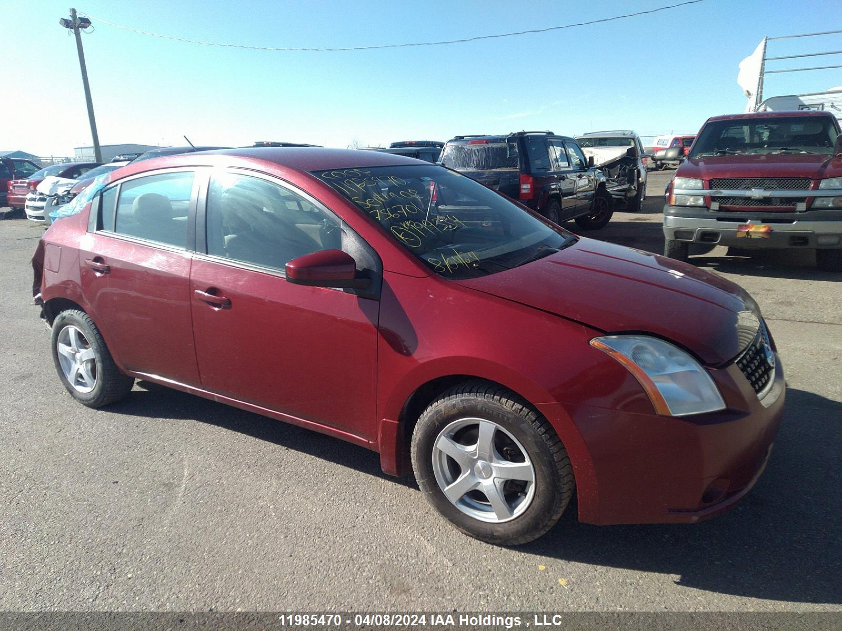 nissan sentra 2008 3n1ab61e98l756701