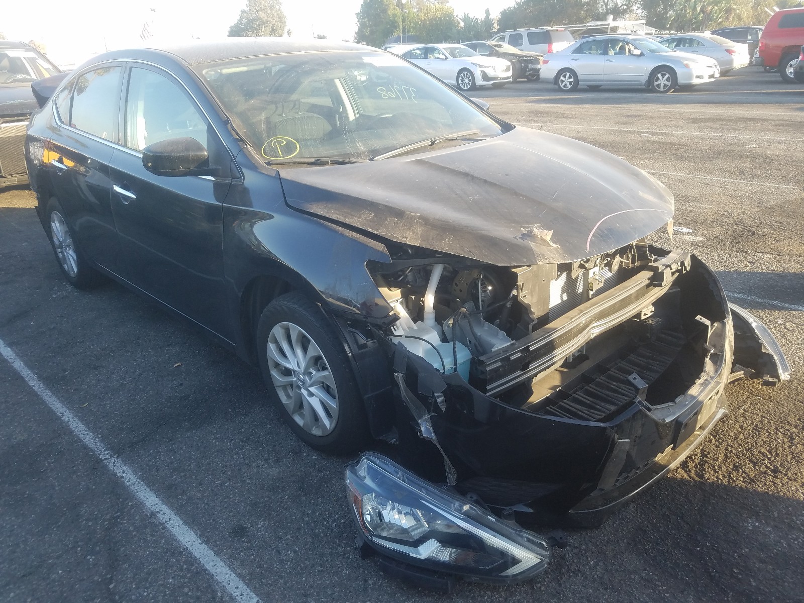 nissan sentra s 2018 3n1ab7ap2jl655724