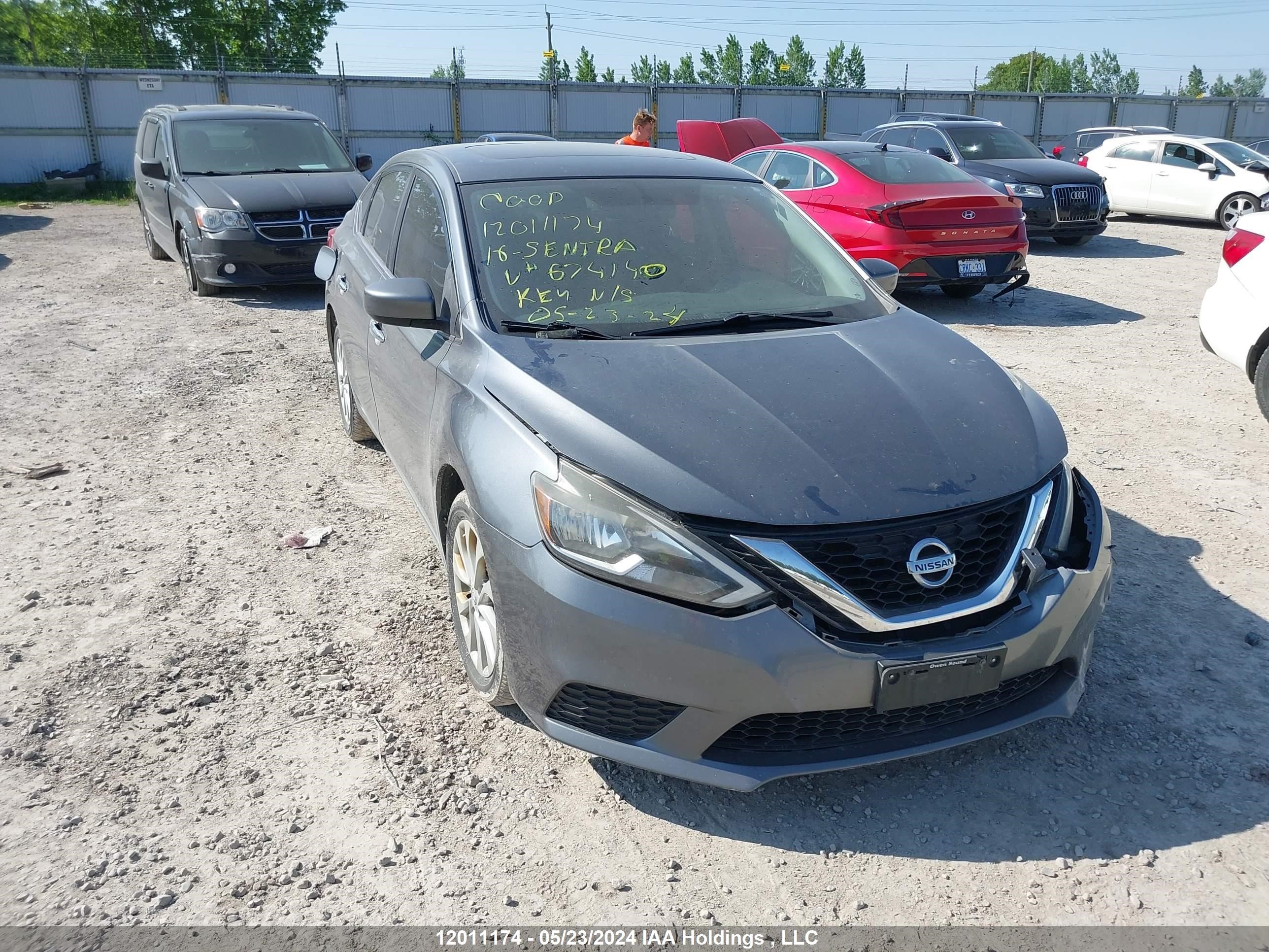 nissan sentra 2016 3n1ab7ap4gl674140