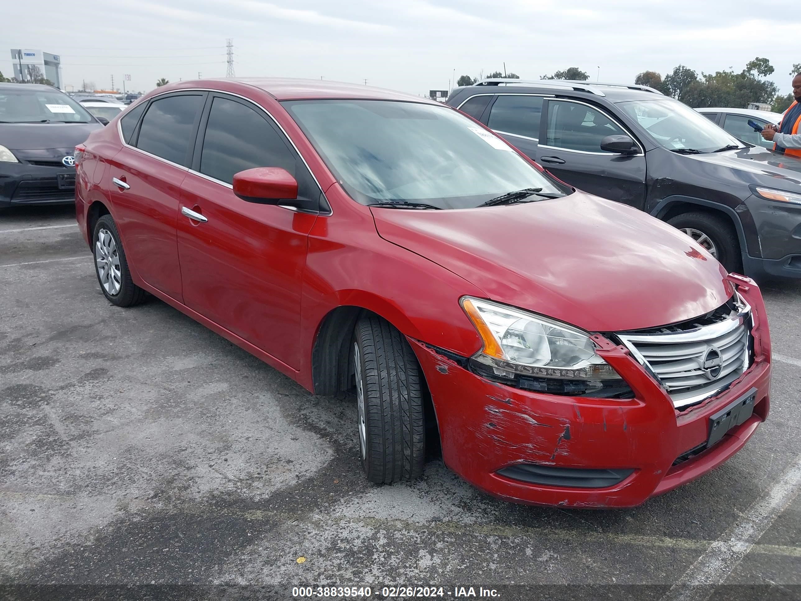 nissan sentra 2014 3n1ab7ap6el623090