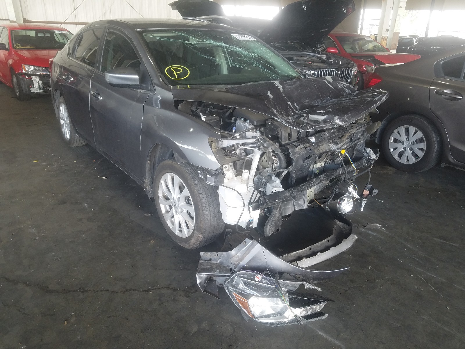 nissan sentra s 2018 3n1ab7ap8jl660085