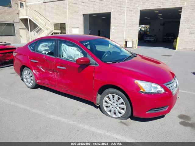 nissan sentra 2014 3n1ab7apxel653502