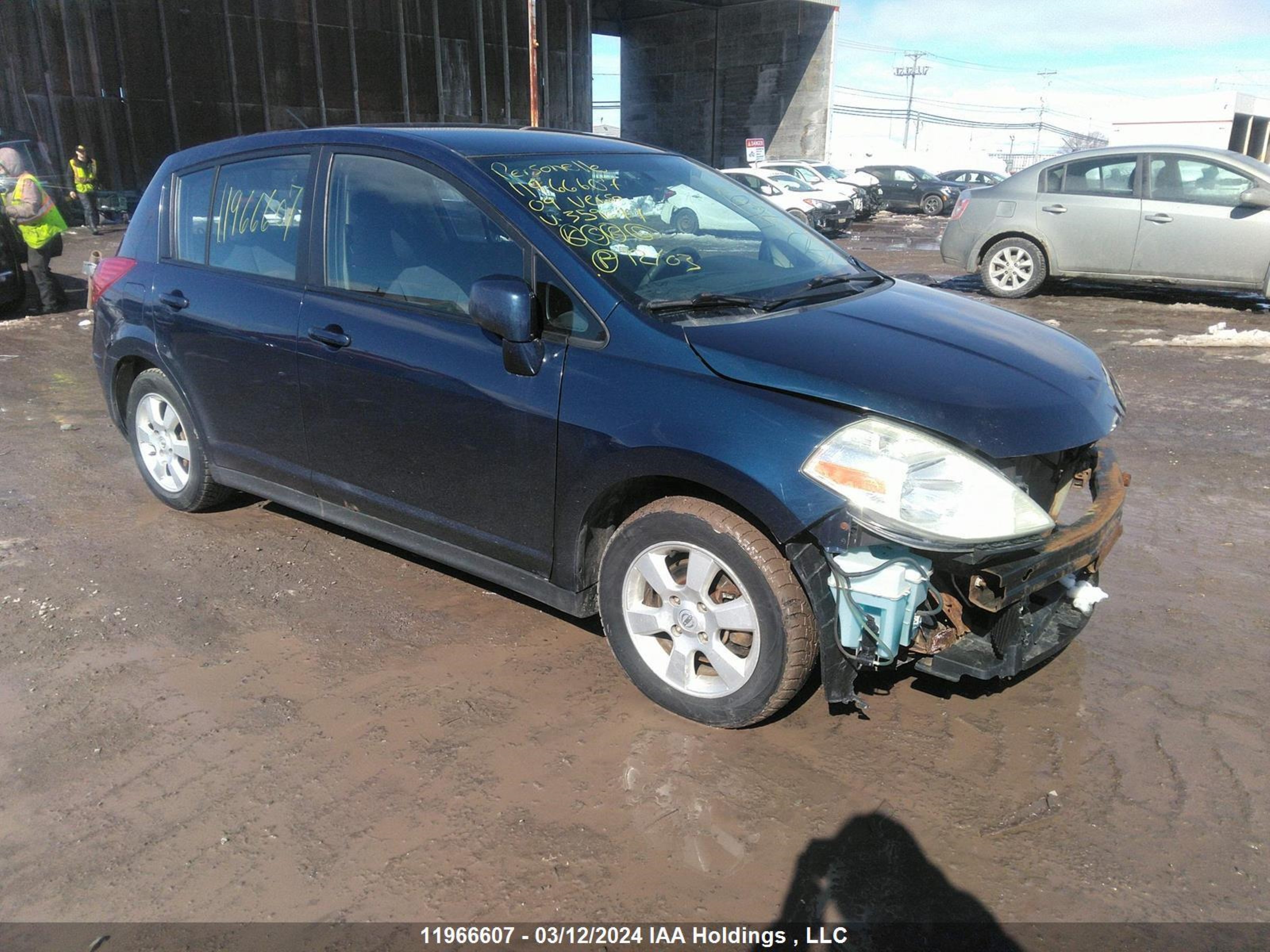 nissan versa 2009 3n1bc13e19l359647