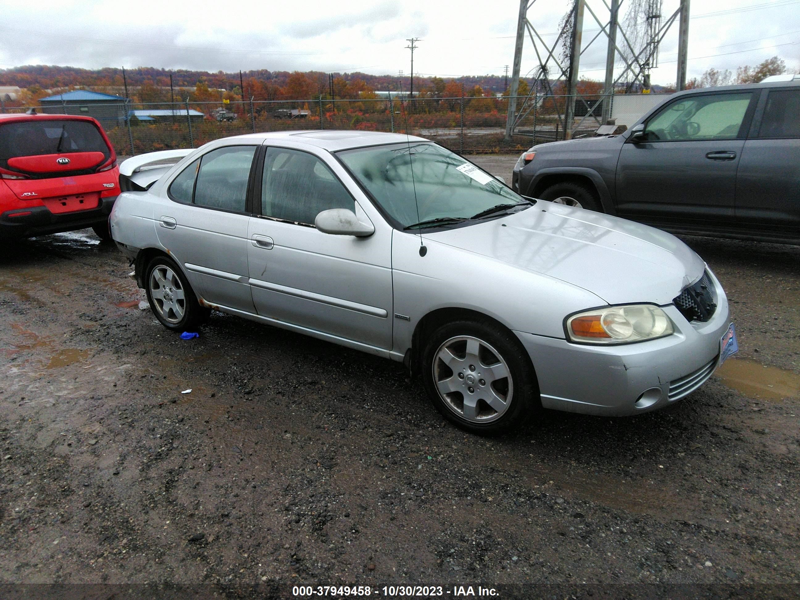 nissan sentra 2006 3n1cb51a86l497440