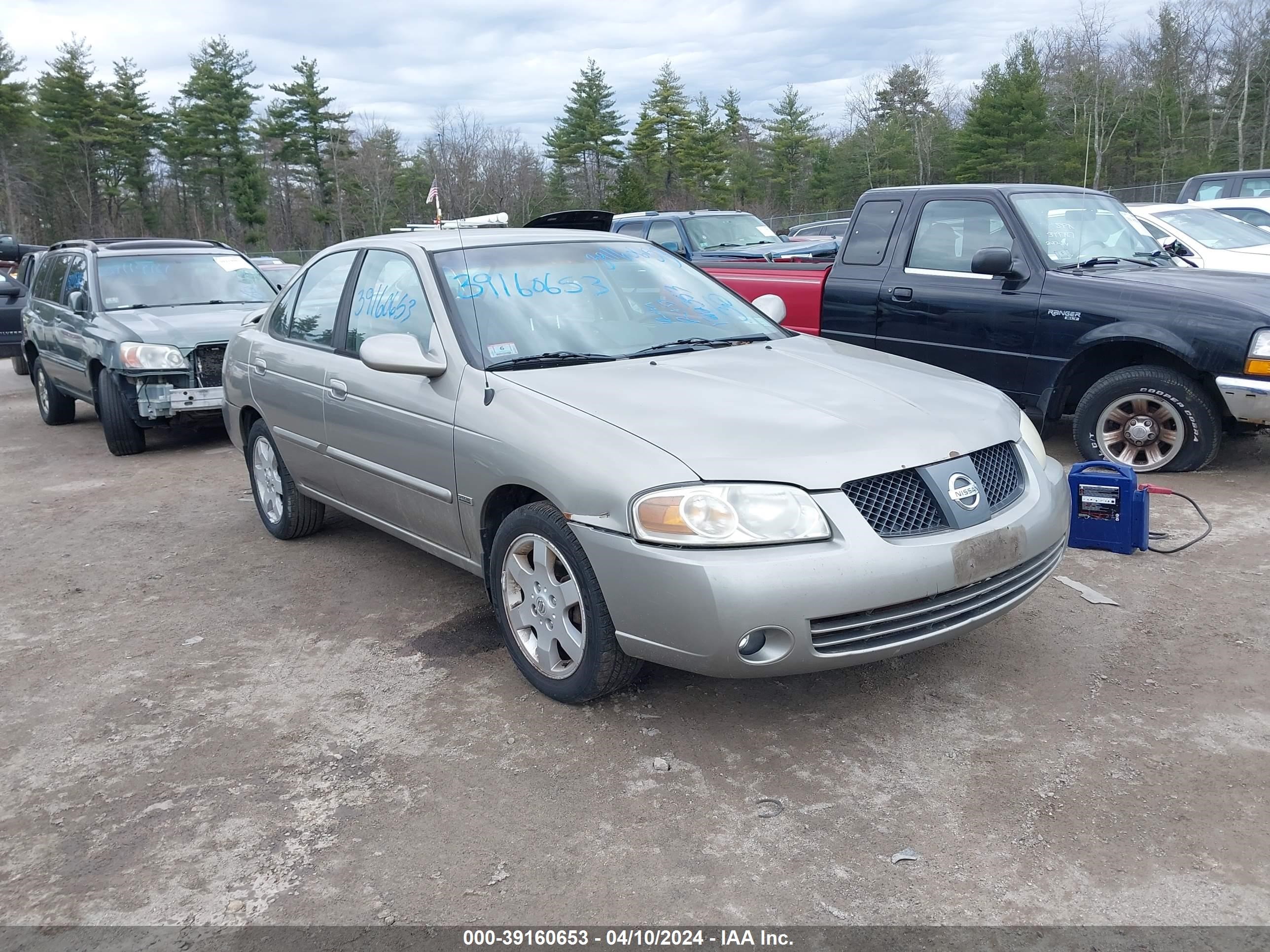 nissan sentra 2006 3n1cb51d76l626374