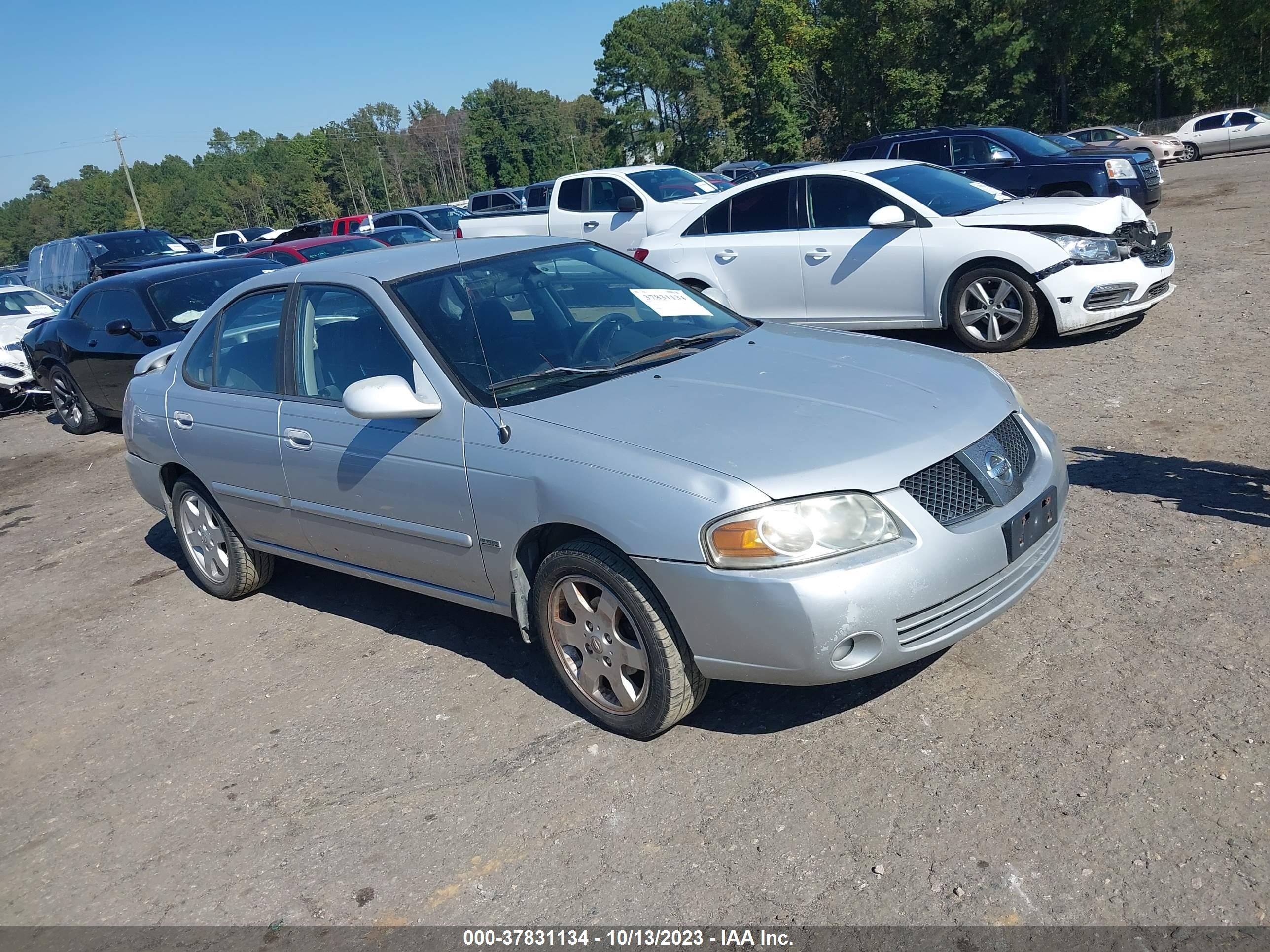 nissan sentra 2006 3n1cb51dx6l478608