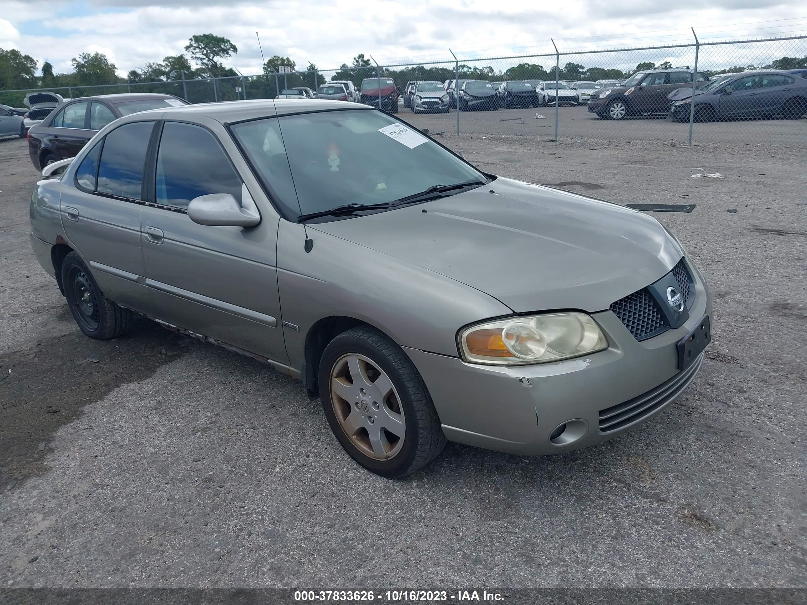 nissan sentra 2006 3n1cb51dx6l543439