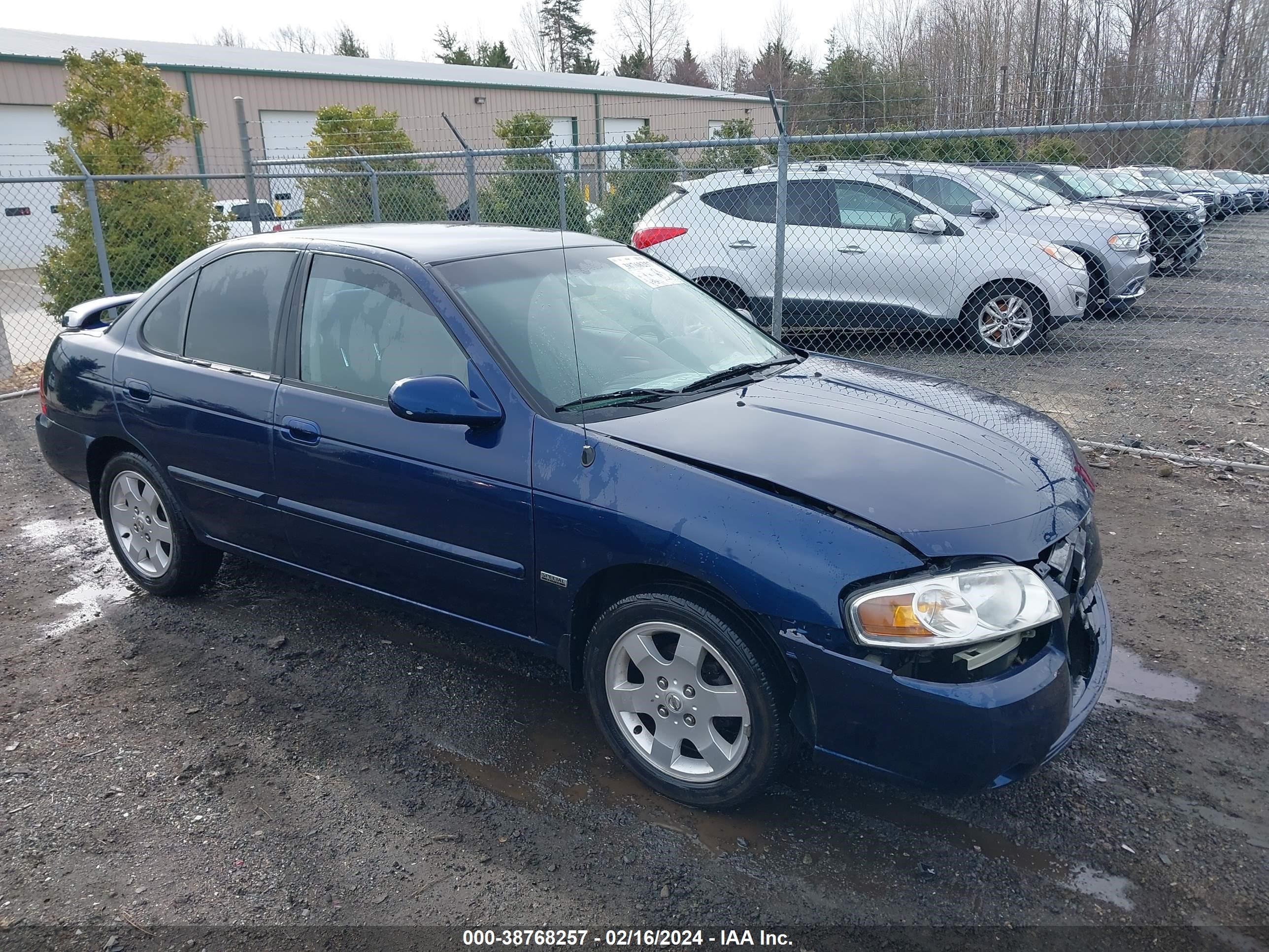 nissan sentra 2006 3n1cb51dx6l584301