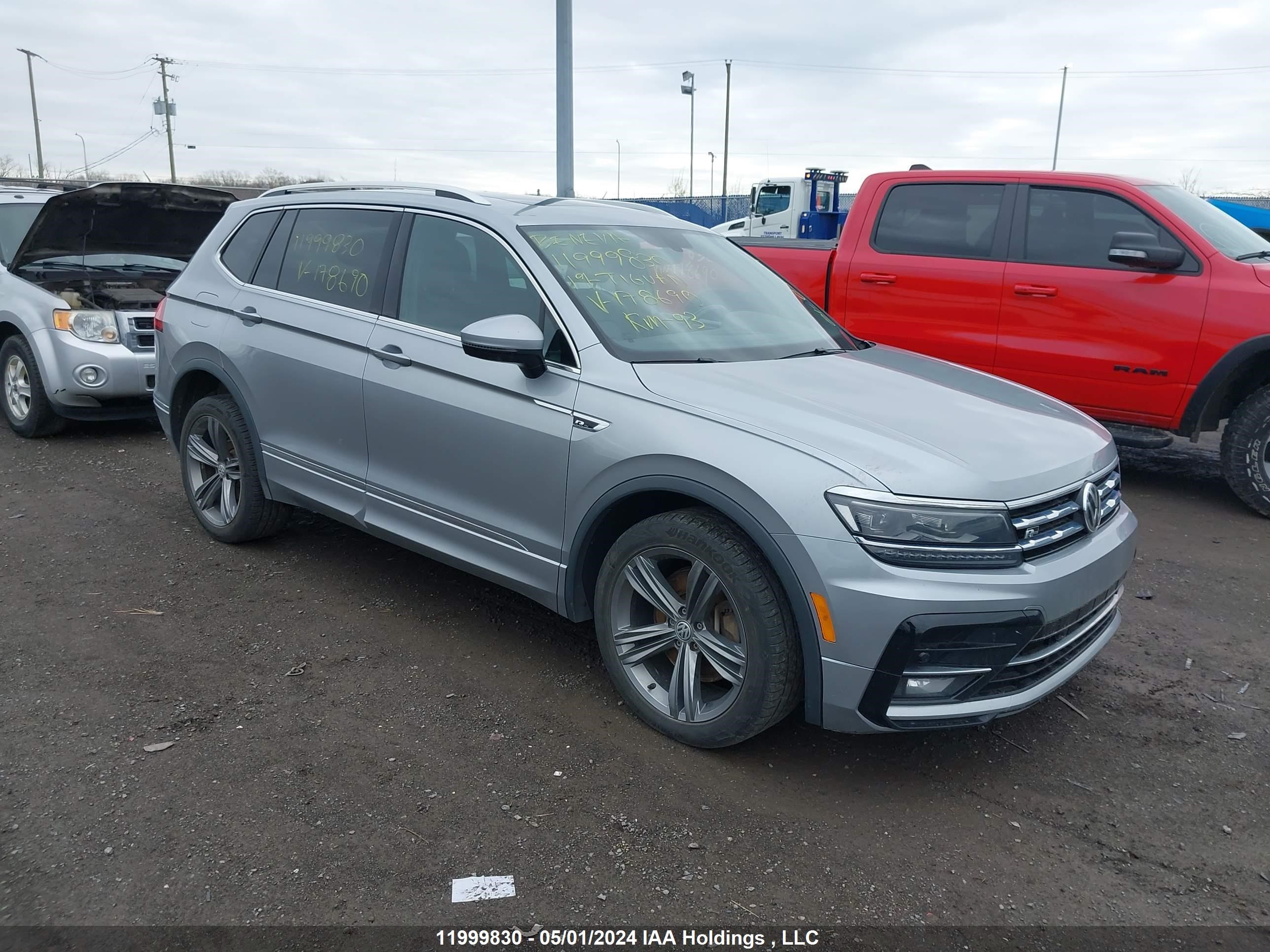 volkswagen tiguan 2019 3vv4b7ax4km178690