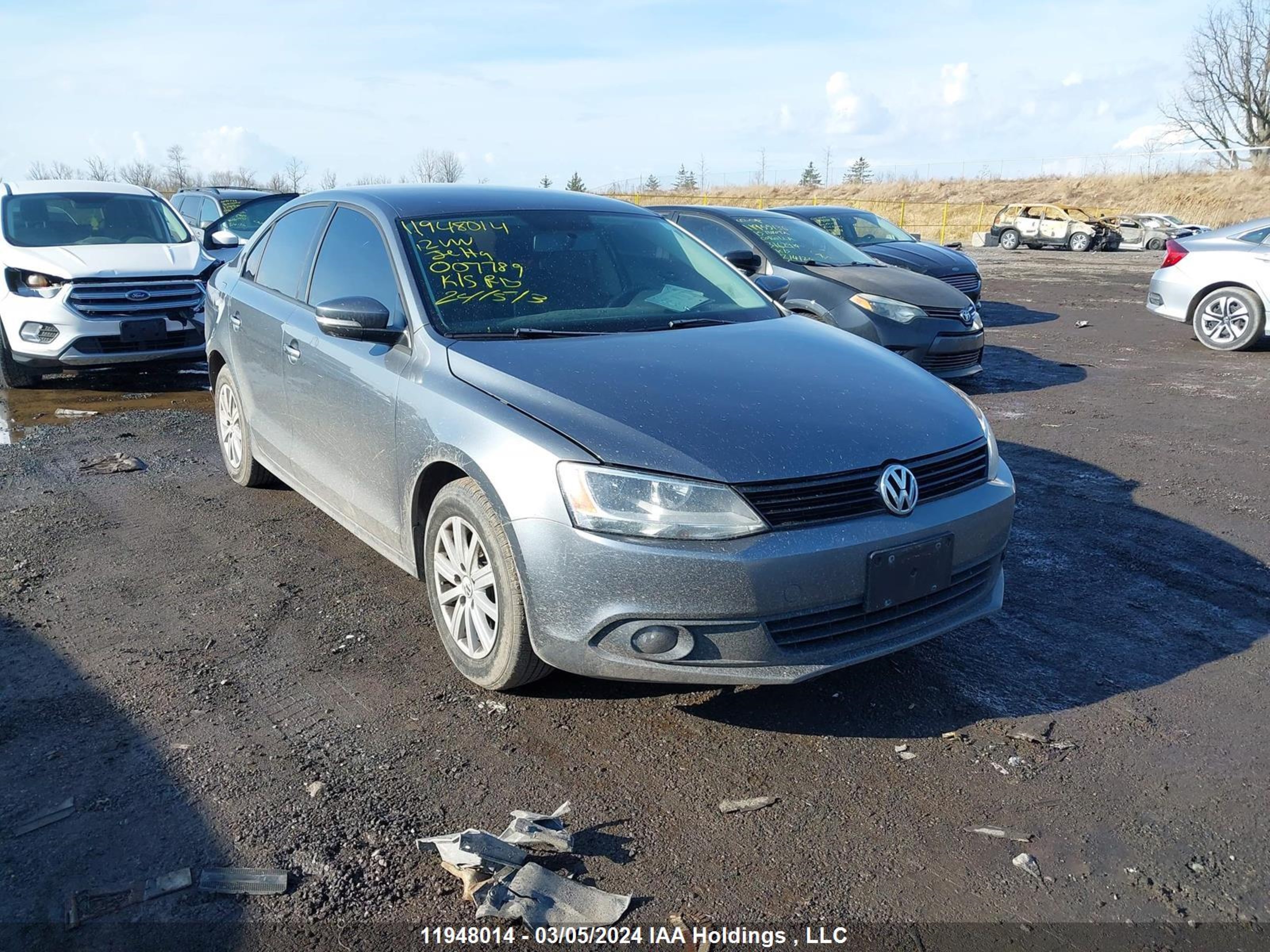 volkswagen jetta 2012 3vwdk7aj1cm007789