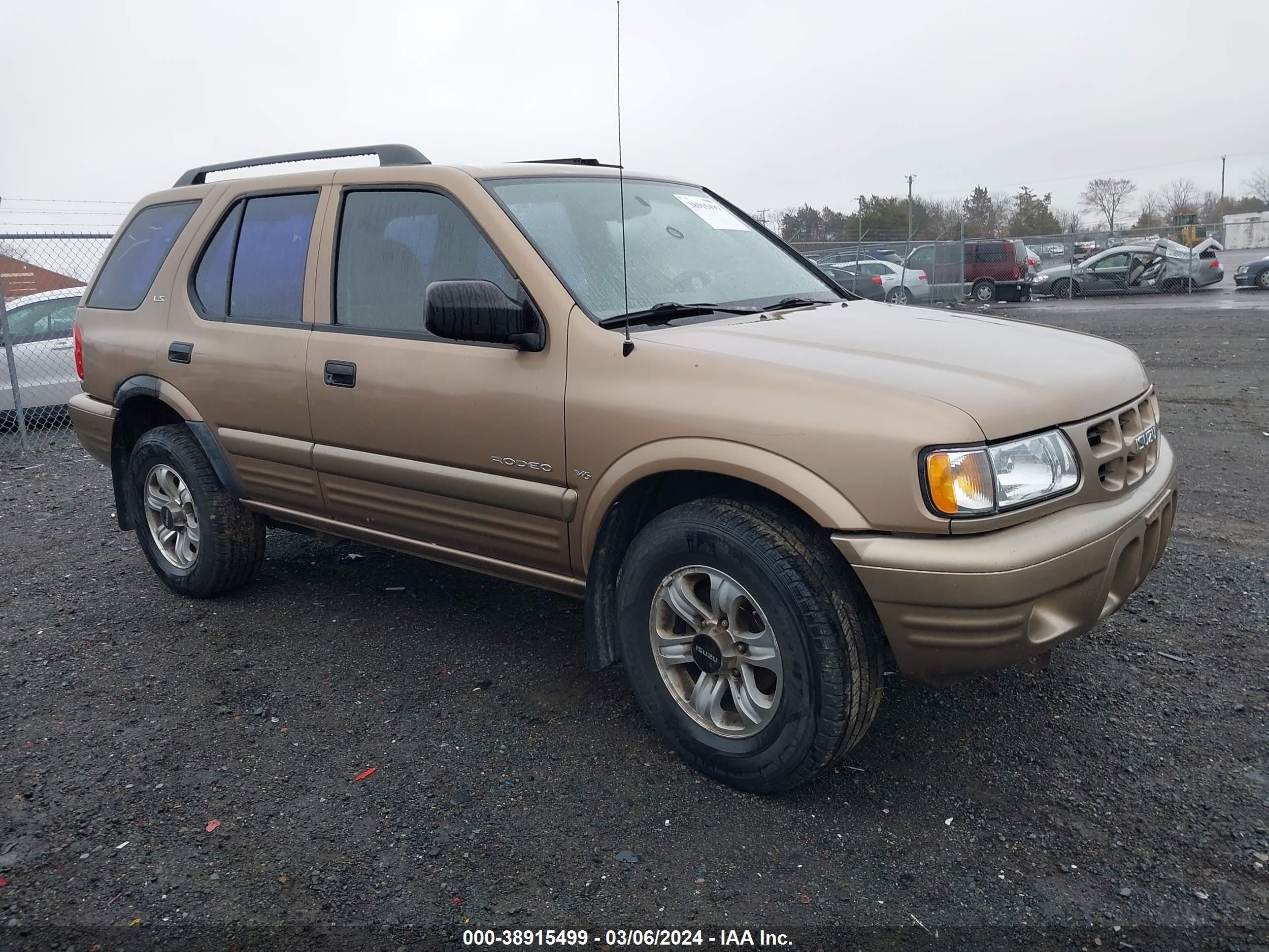 isuzu rodeo 2000 4s2dm58w7y4321831