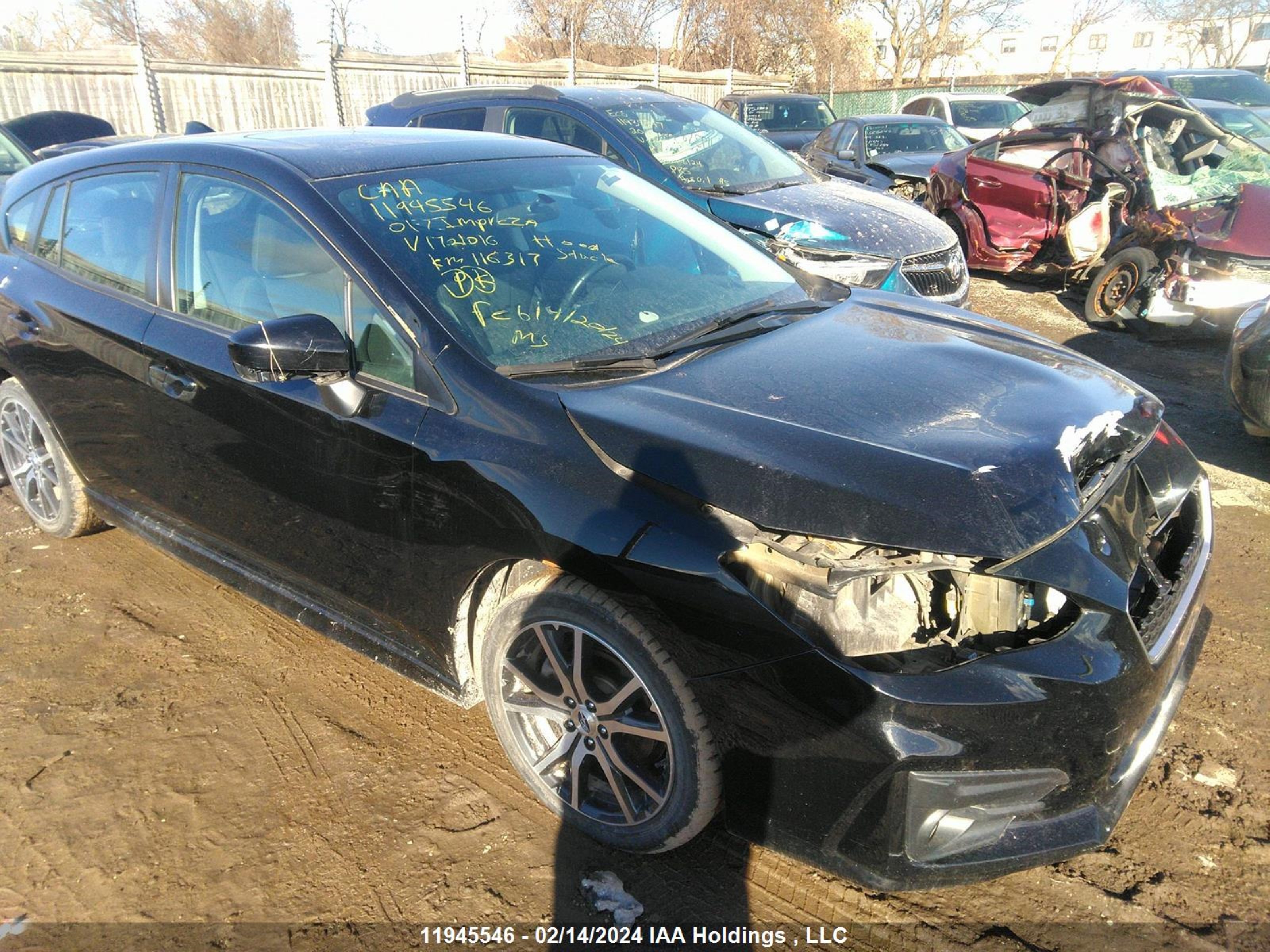 subaru impreza 2017 4s3gtaf66h1721016