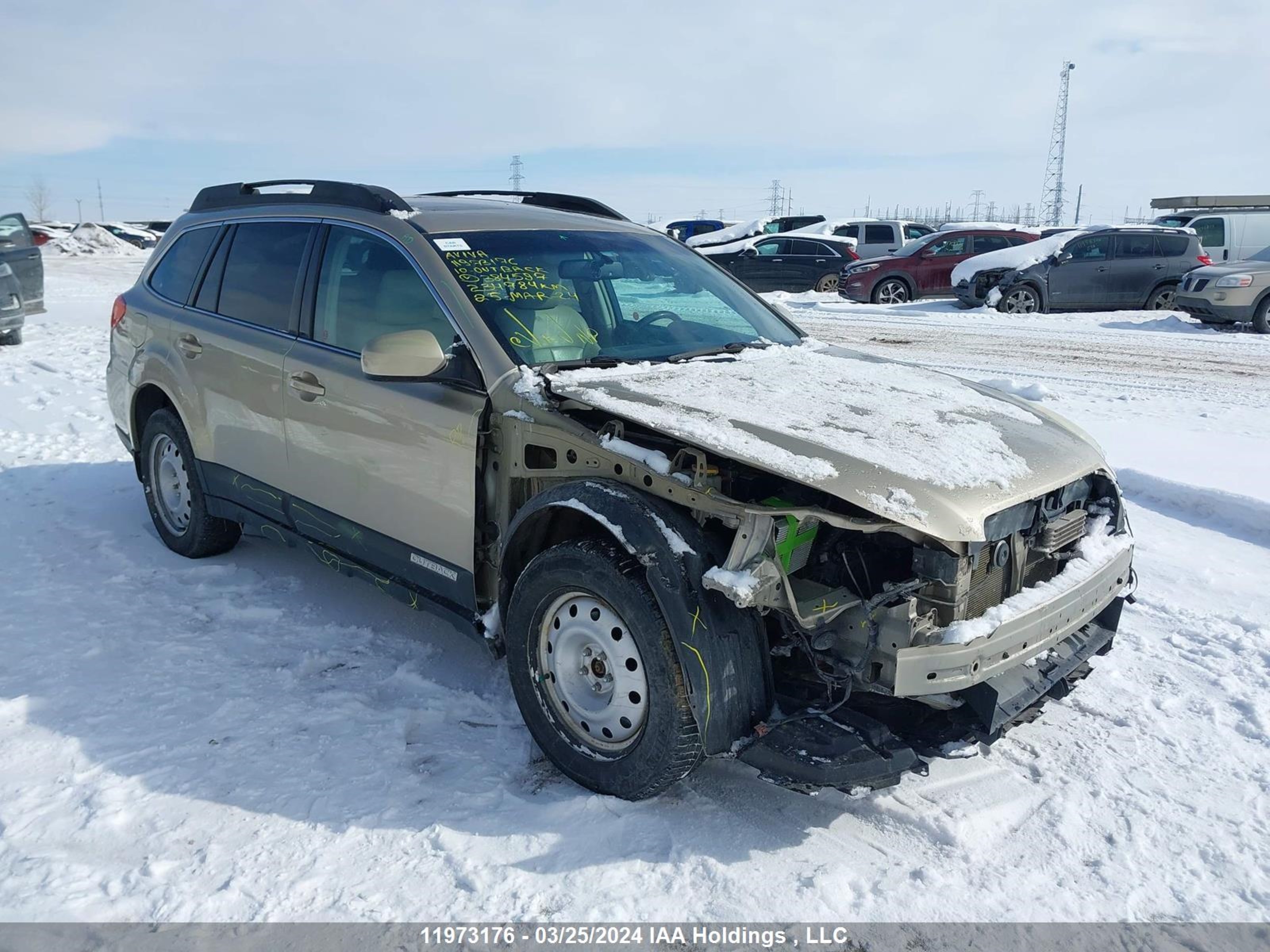 subaru outback 2010 4s4brgkc2a3384597