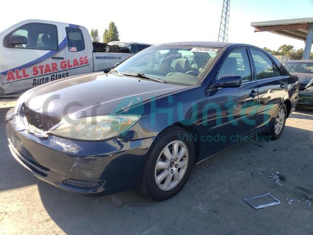 toyota camry le 2002 4t1be30k52u581984