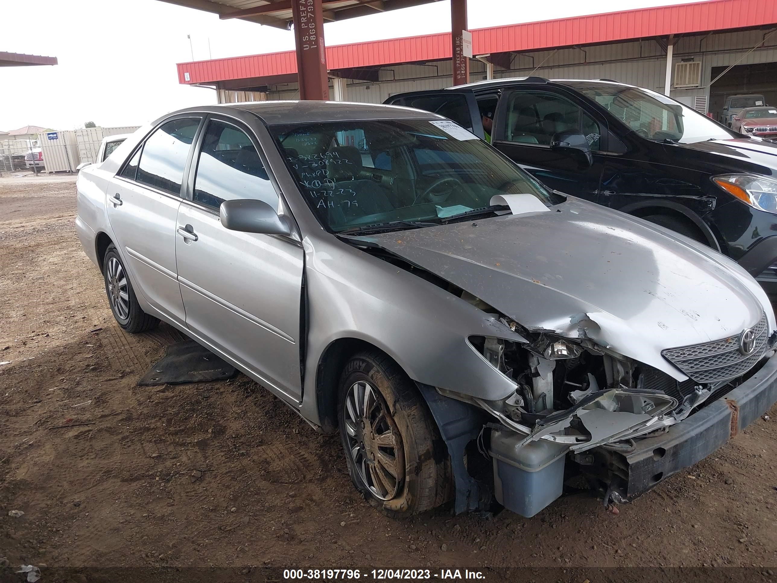 toyota camry 2004 4t1be32k04u308922