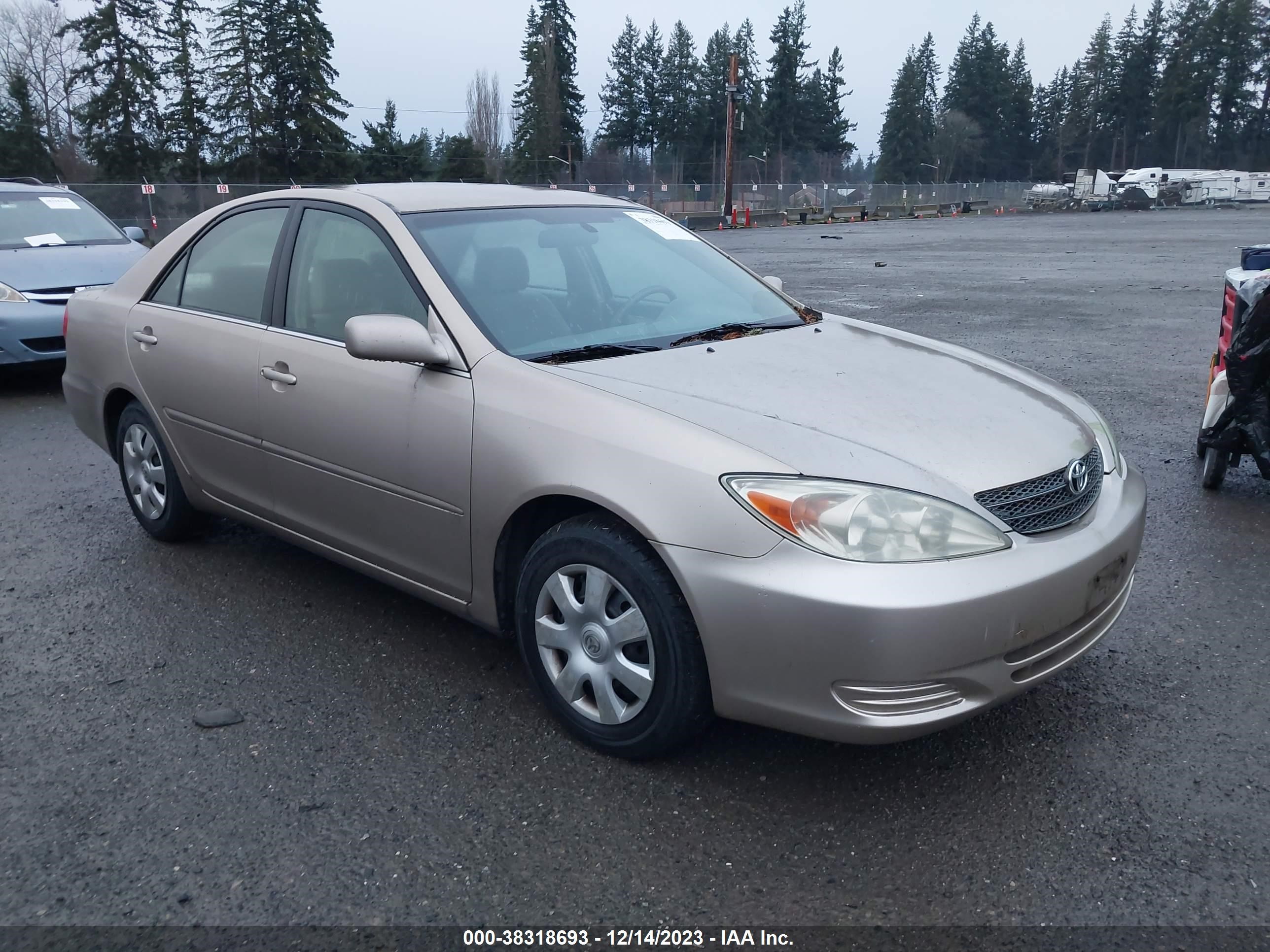 toyota camry le 2002 4t1be32k22u022924