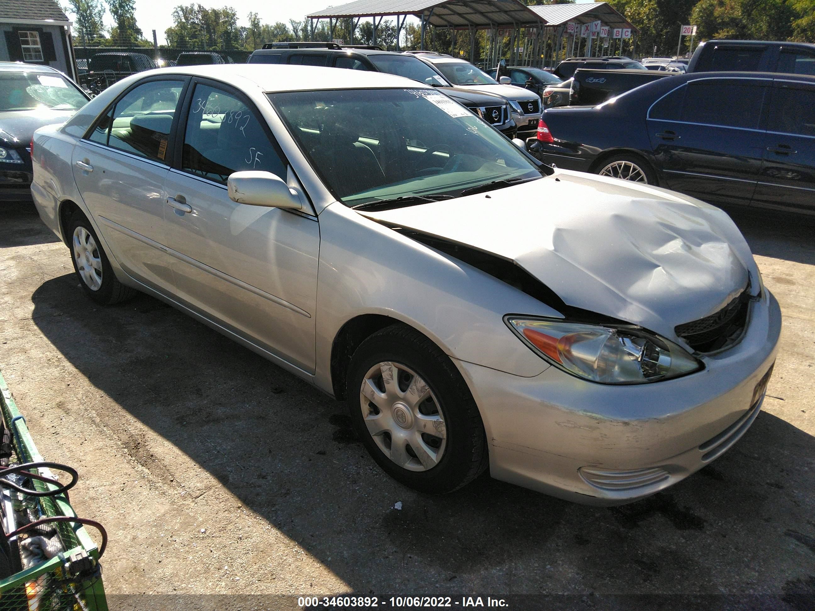 toyota camry 2002 4t1be32k22u035009