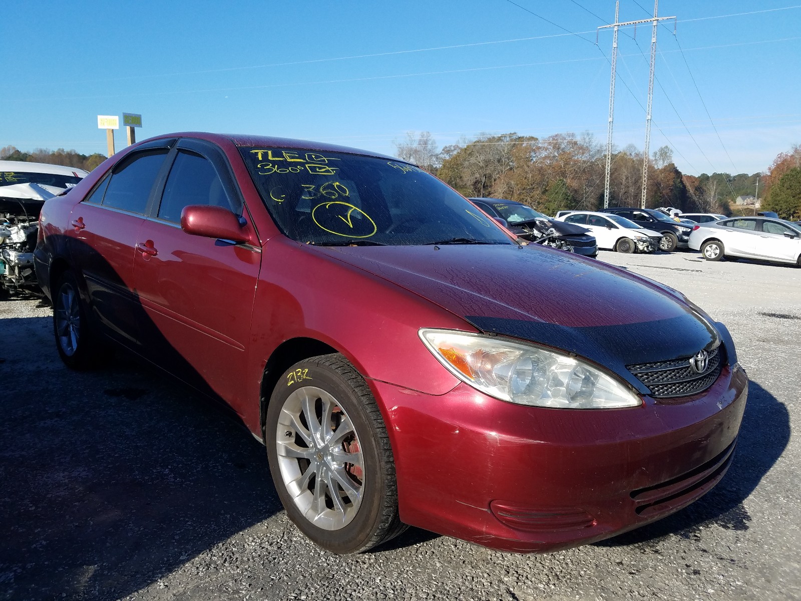 toyota camry le 2002 4t1be32k32u005579