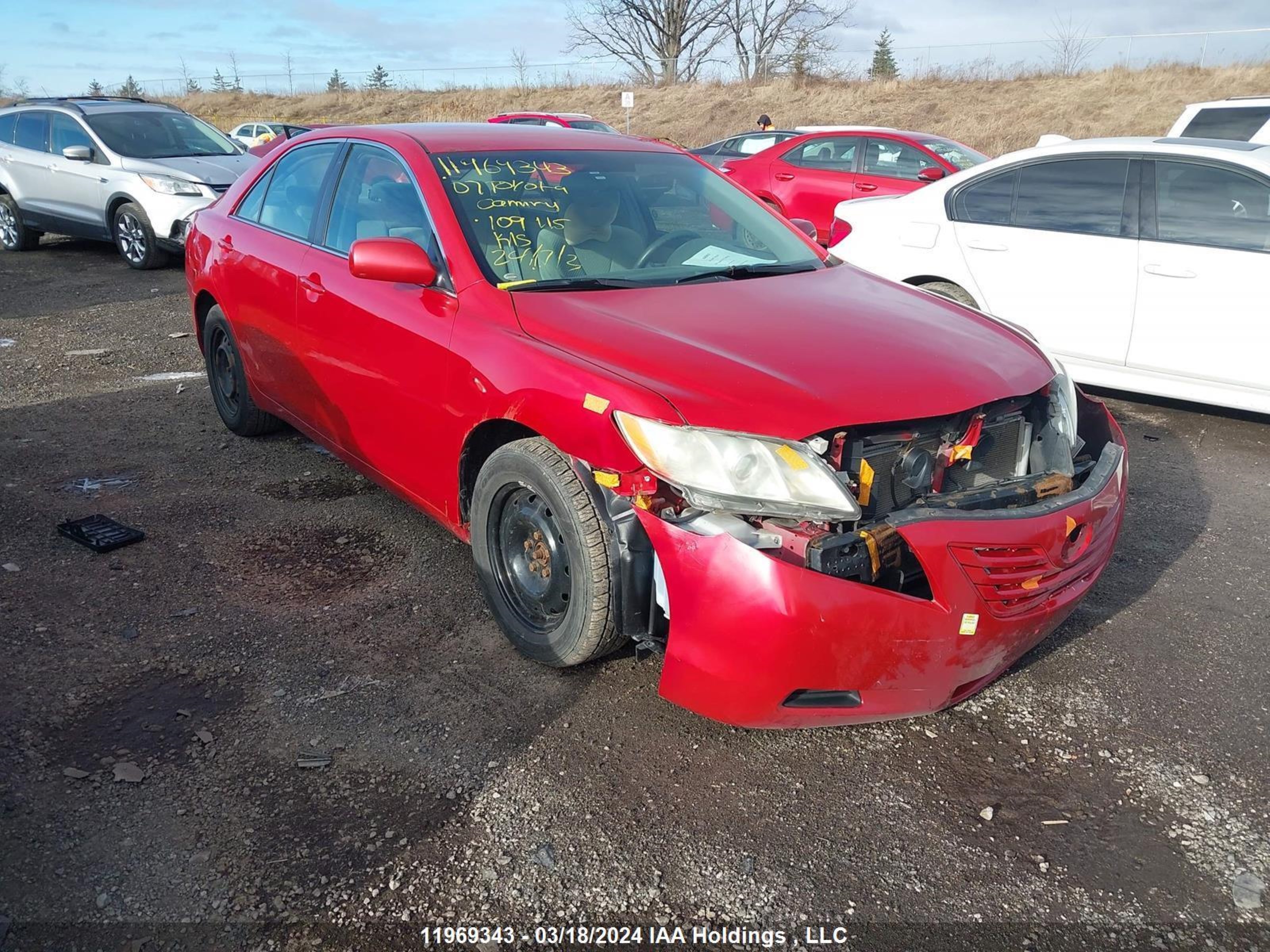 toyota camry 2007 4t1be46k07u109115