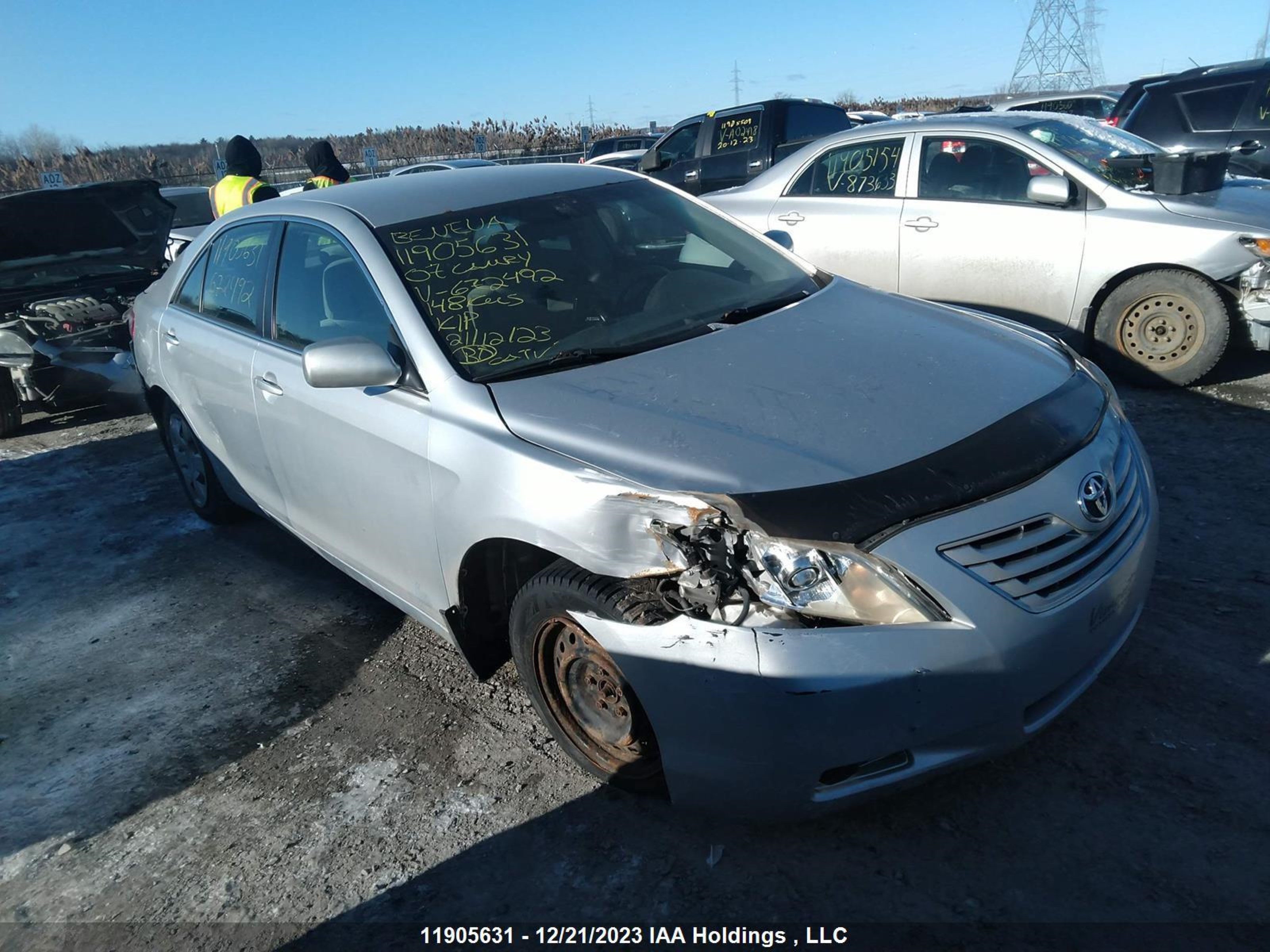 toyota camry 2007 4t1be46k67u672492