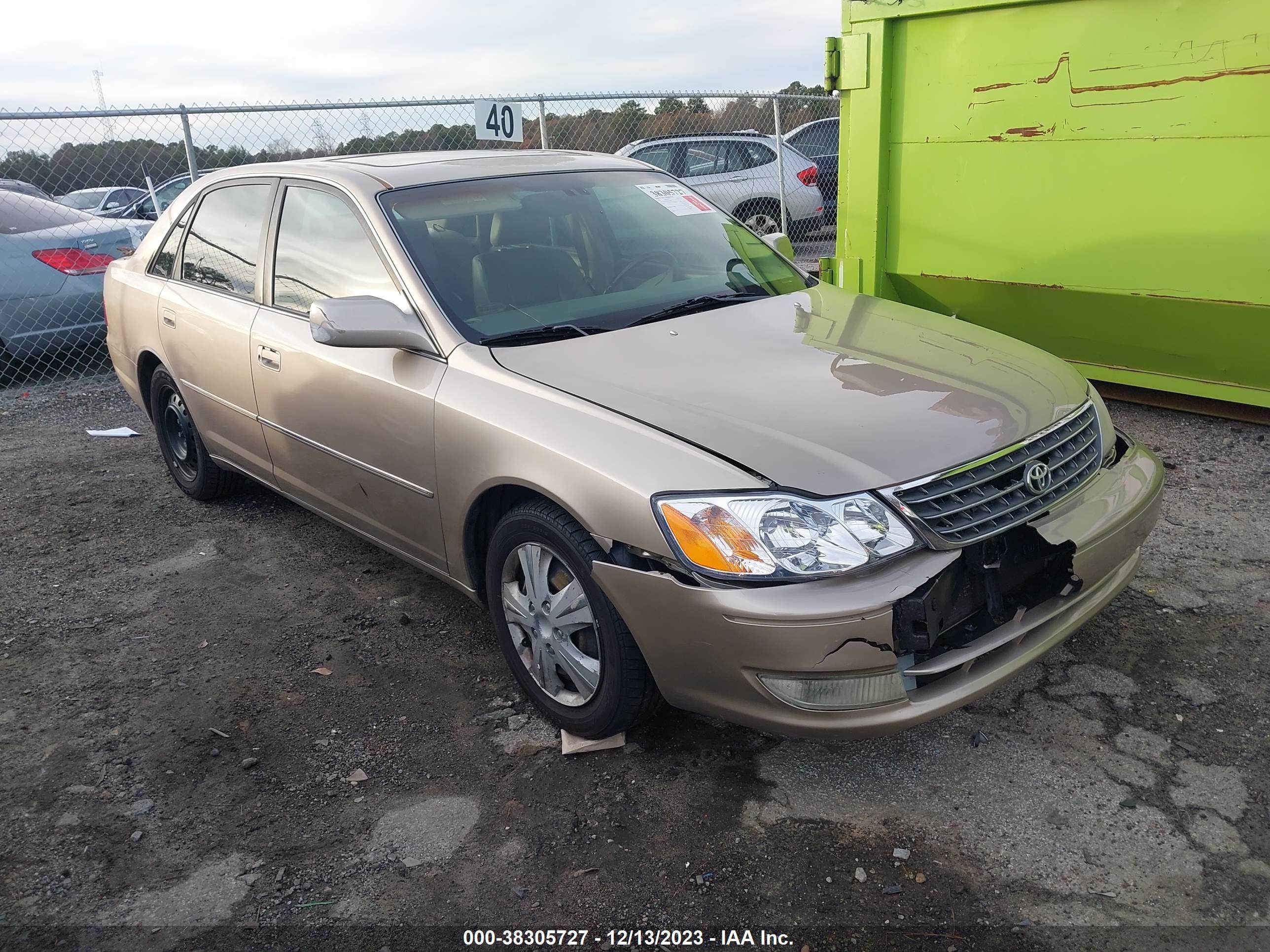 toyota avalon 2003 4t1bf28b13u299919