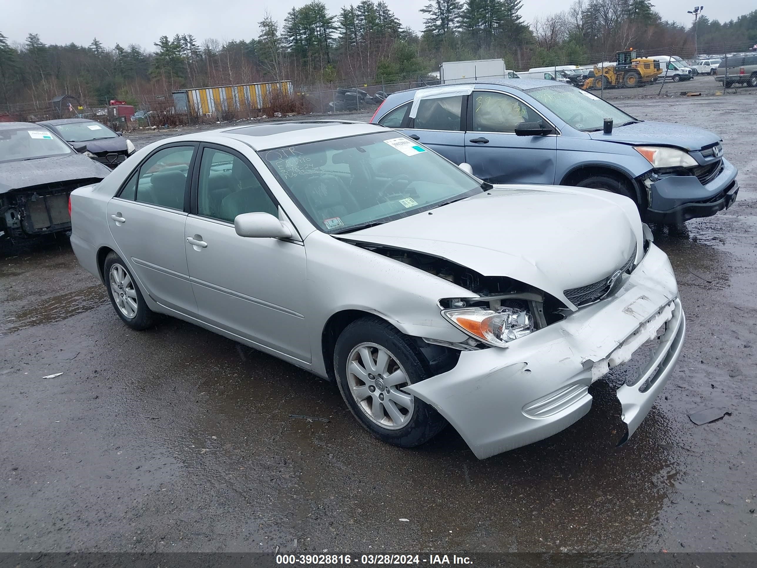 toyota camry 2002 4t1bf30k22u015715