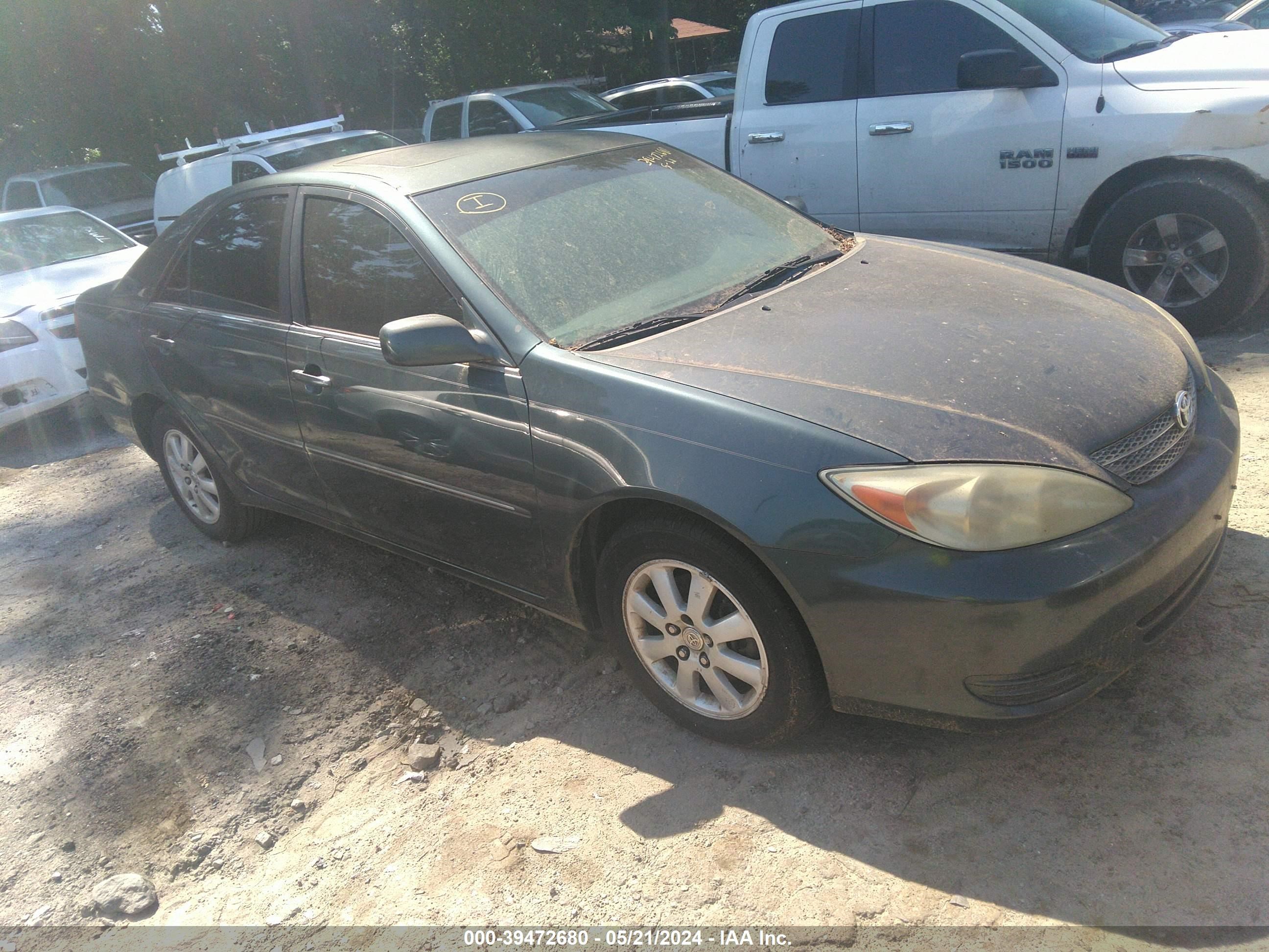 toyota camry 2002 4t1bf30k72u508189