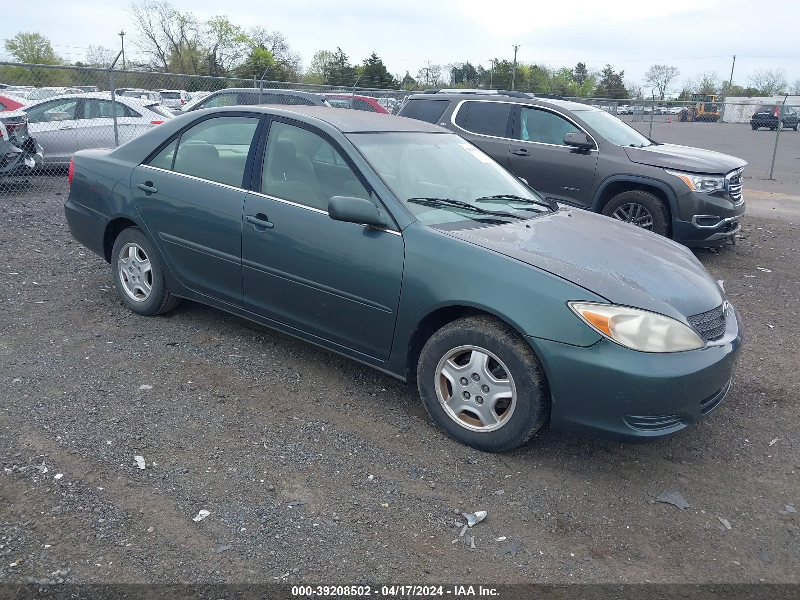 toyota camry 2002 4t1bf32k52u522699