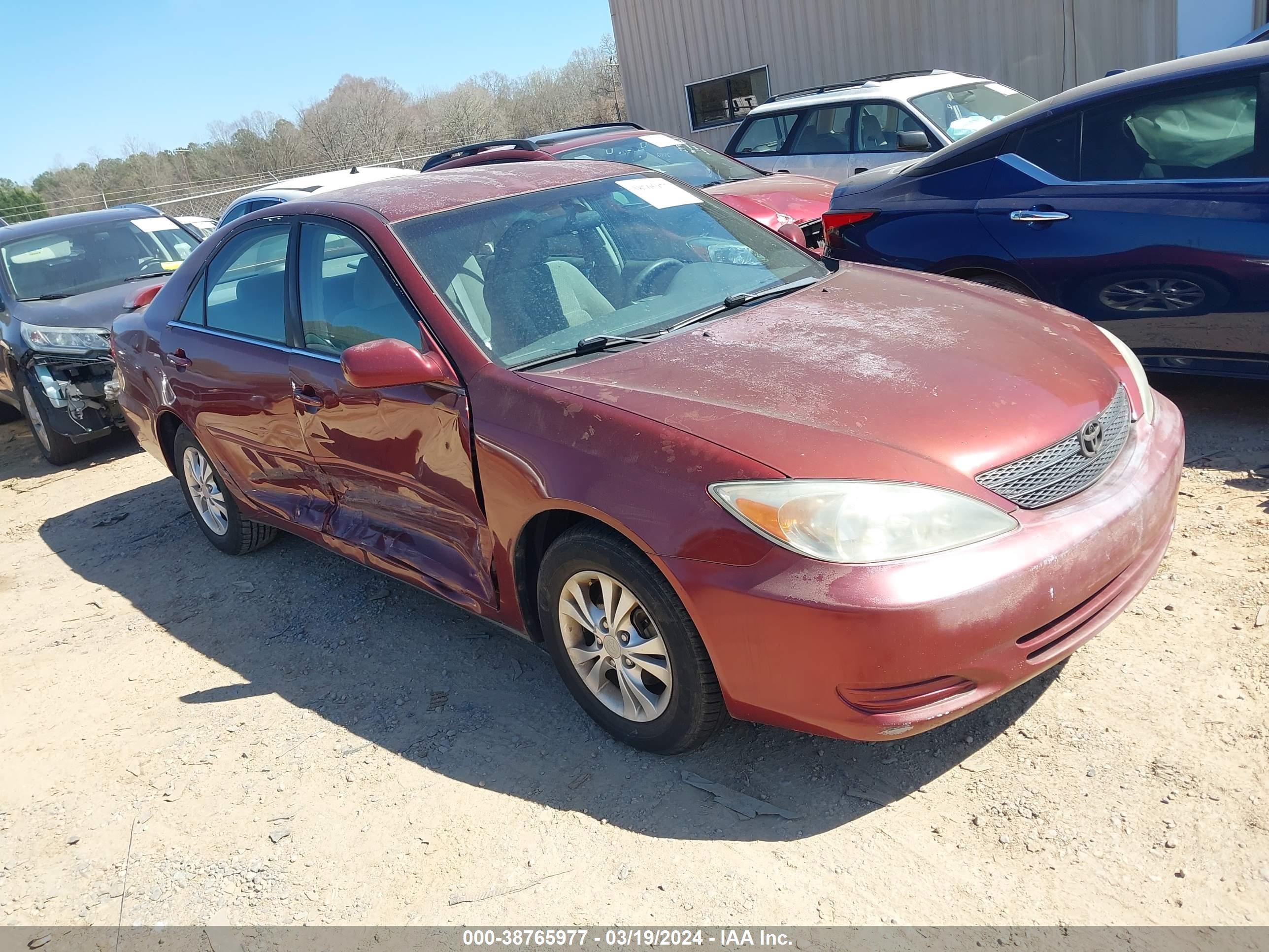 toyota camry 2004 4t1bf32k54u077142