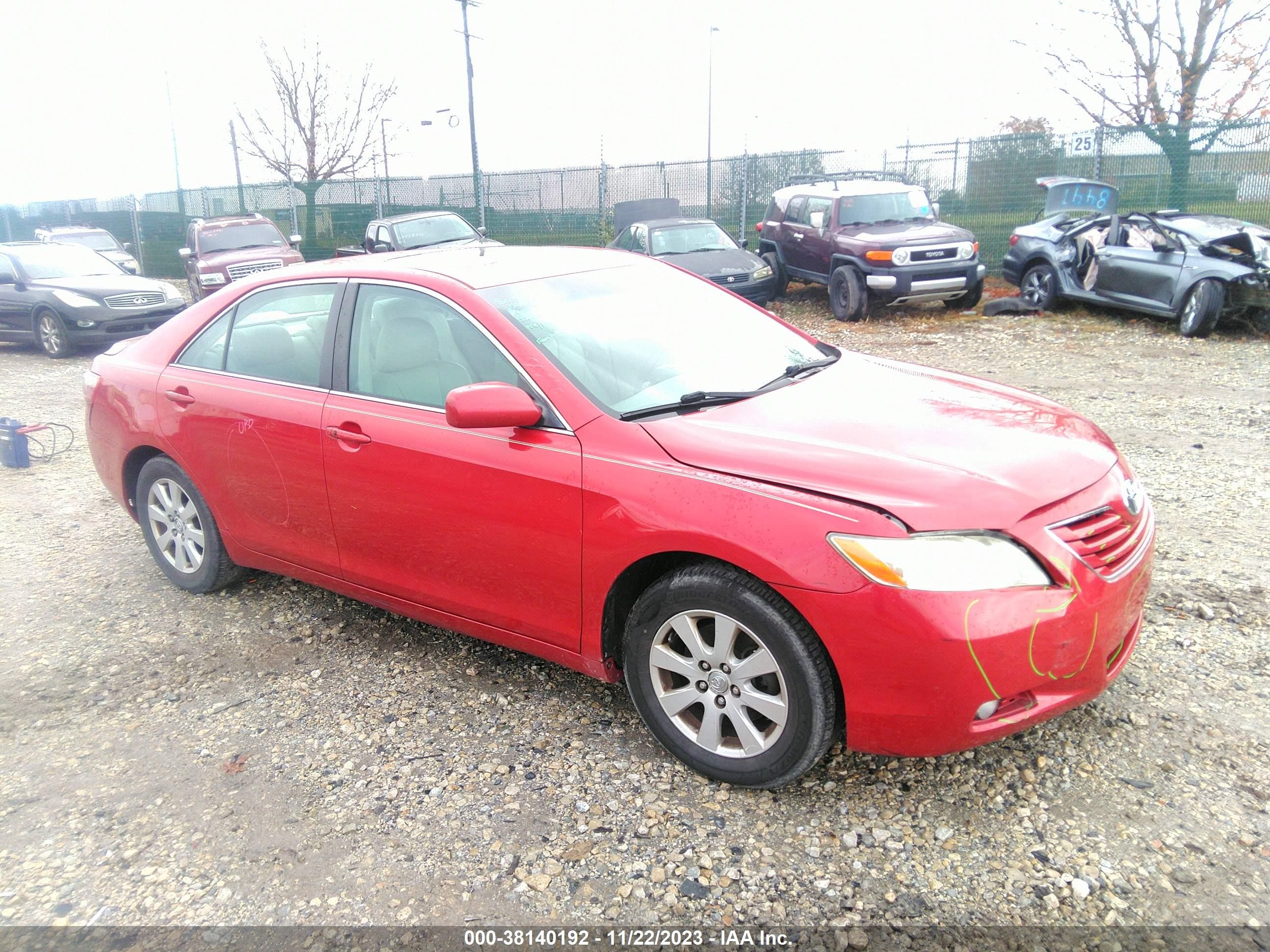 toyota camry 2007 4t1bk46k07u030357