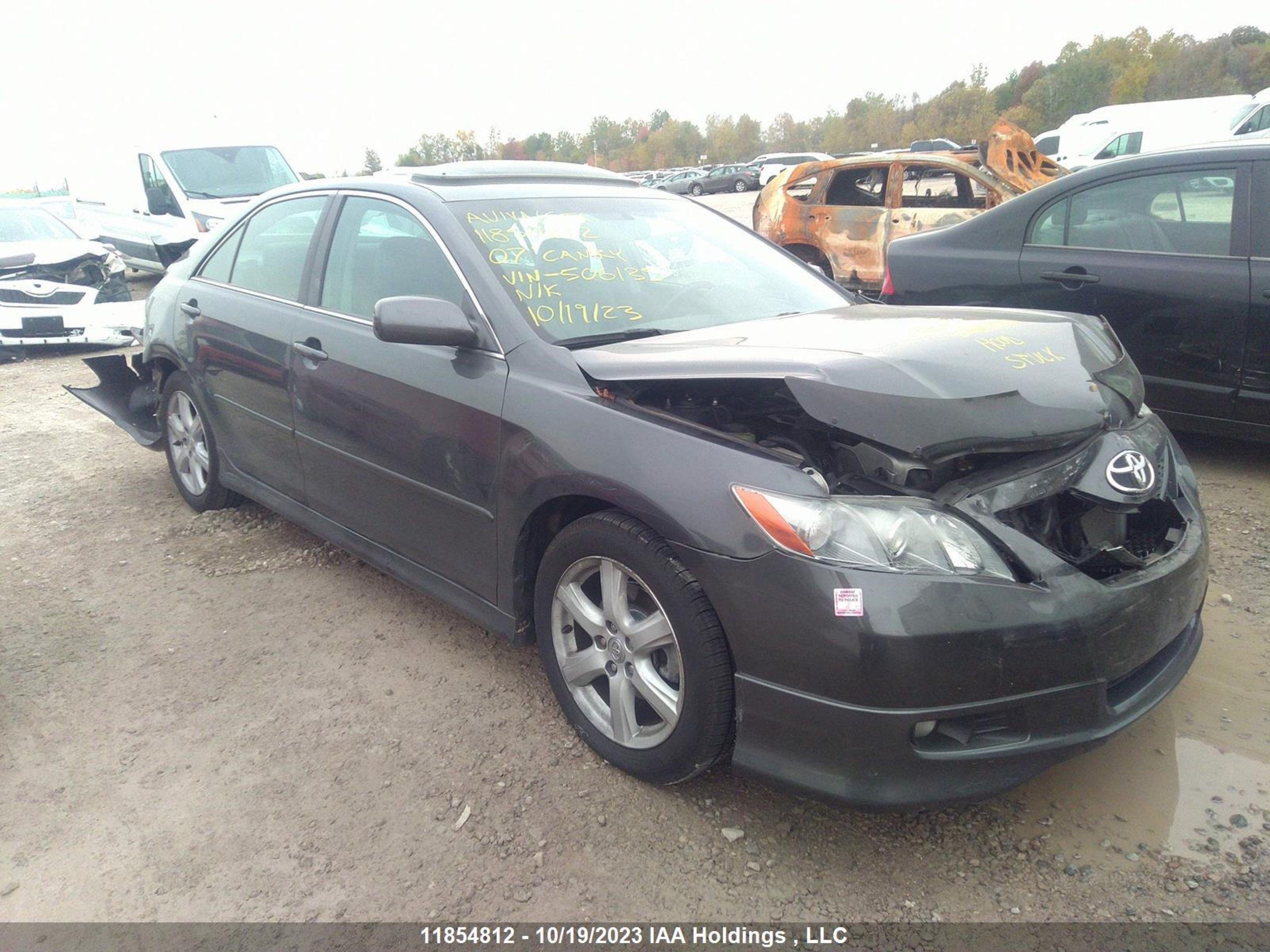 toyota camry 2007 4t1bk46k77u506135