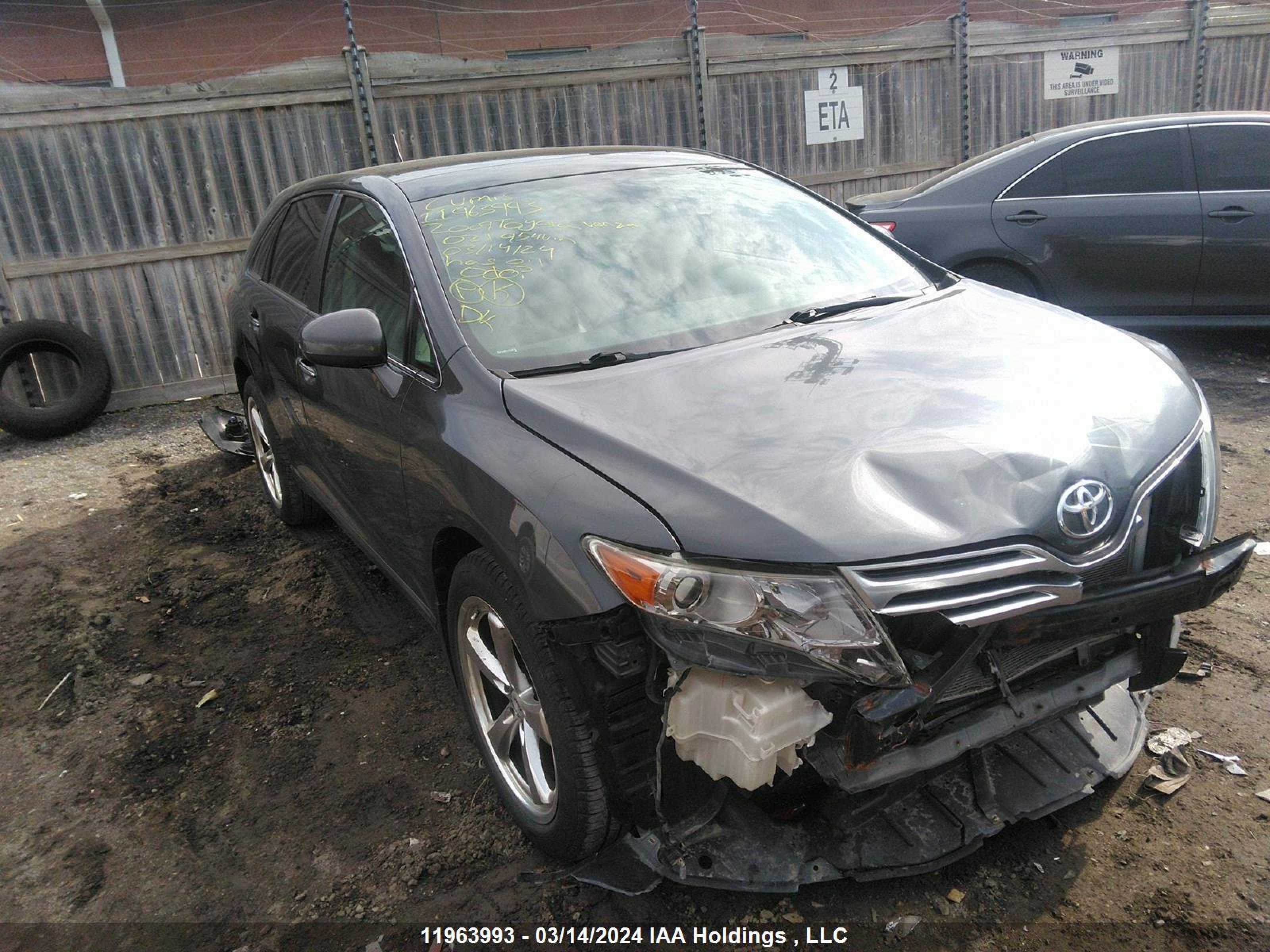 toyota venza 2009 4t3bk11a79u021954